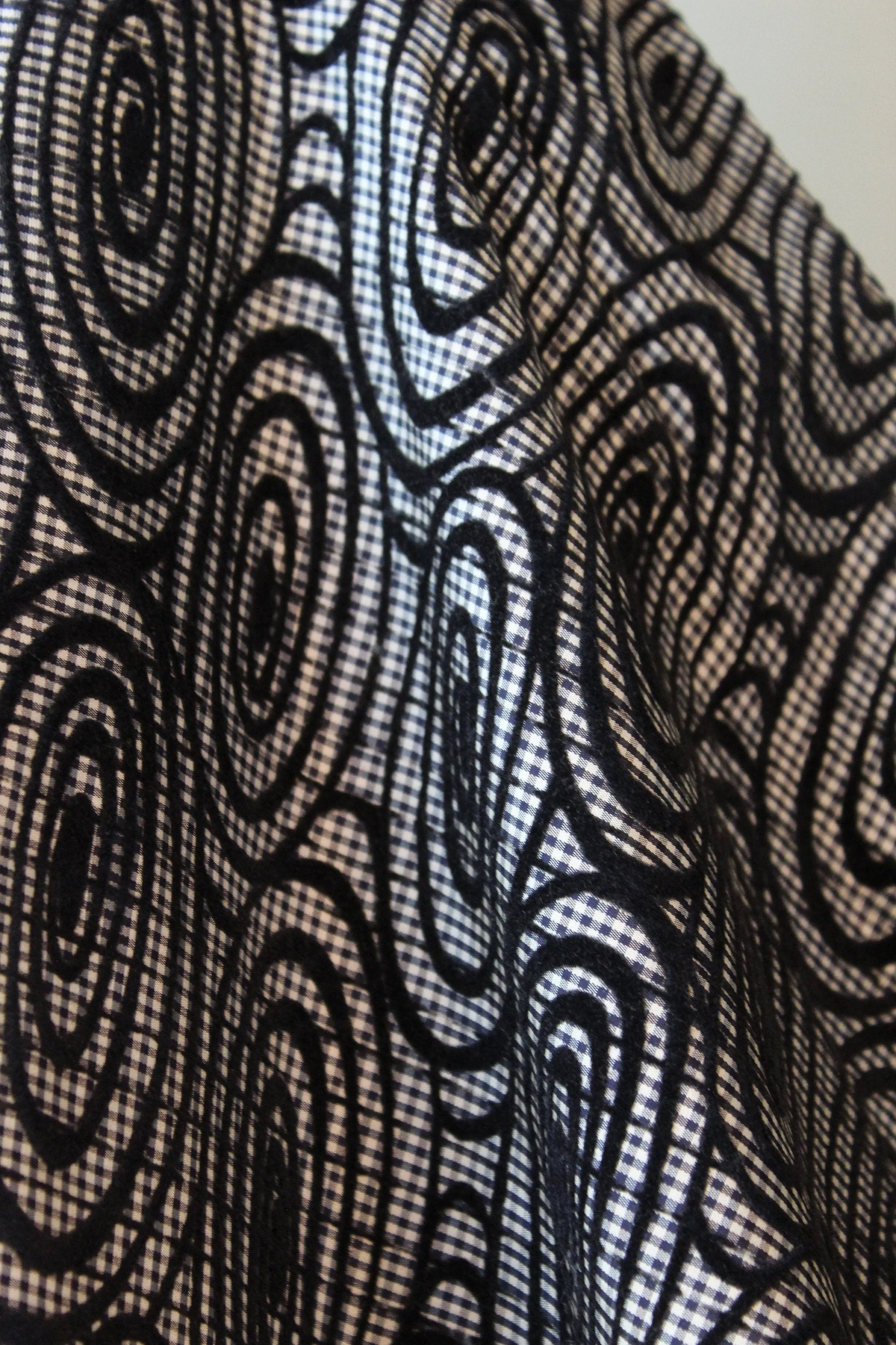 1950s JOHNNYE JUNIOR flocked dress xs | new fall winter