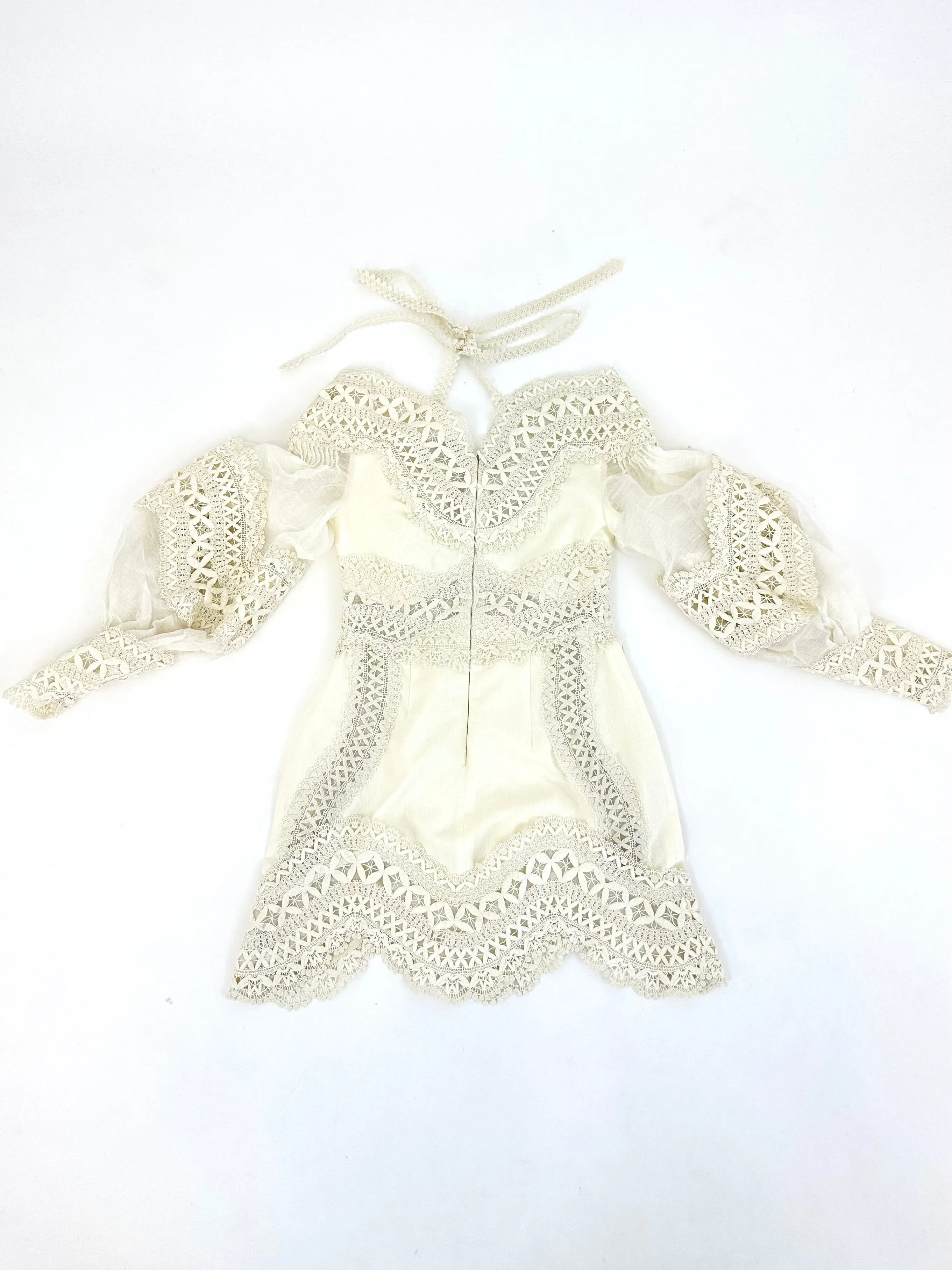 2022 Zimmermann Postcard Macramé-Lace Dress