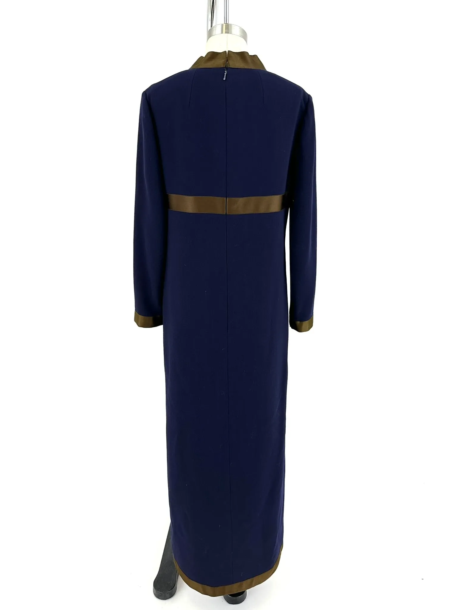 70s Geoffrey Beene Wool Ribbon Dress