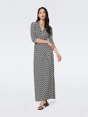Abigail Silk Jersey Maxi Wrap Dress