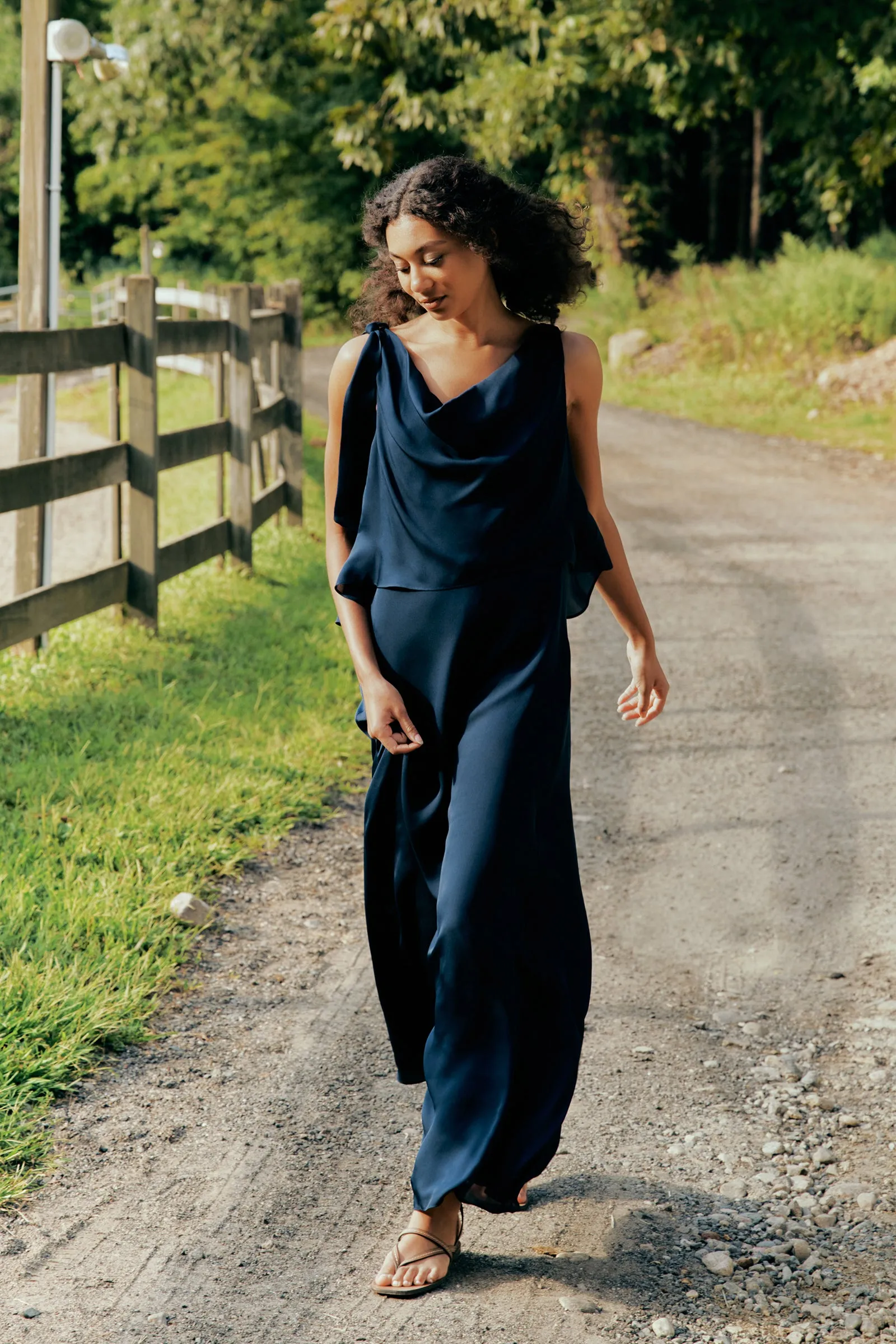 Ada Gown - Navy