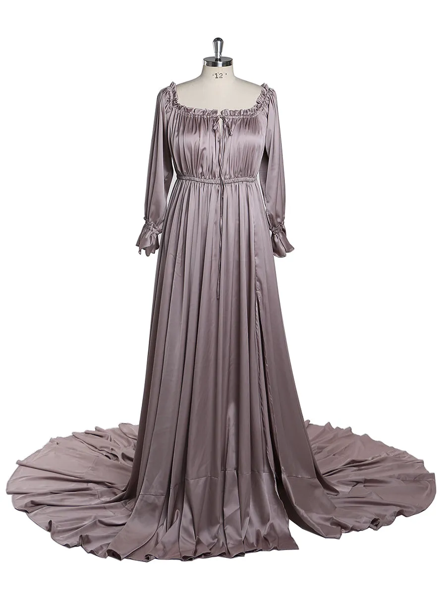 Adjustable Shoulder Full Sleeves Evening Dresses Long Beach Photography Dresses Baby Shower Dress for Pregnant Woman YEWEN YD21801