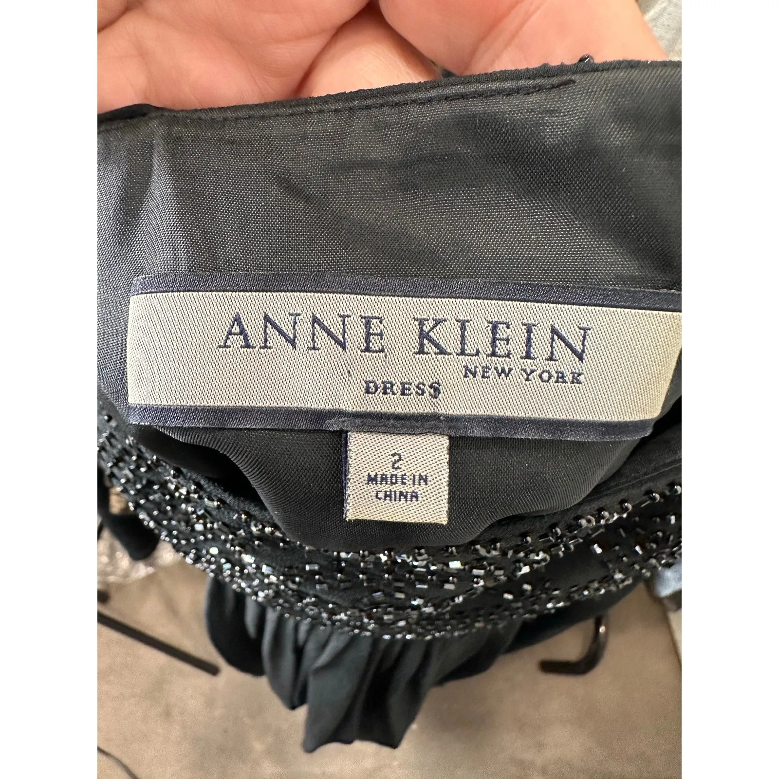 Anne Klein Silk black dress Size 2