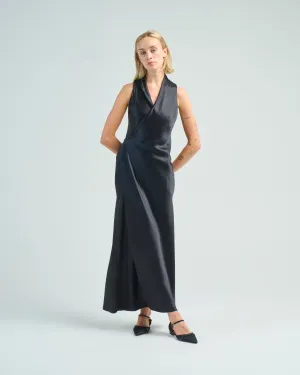 apres dress hammered silk