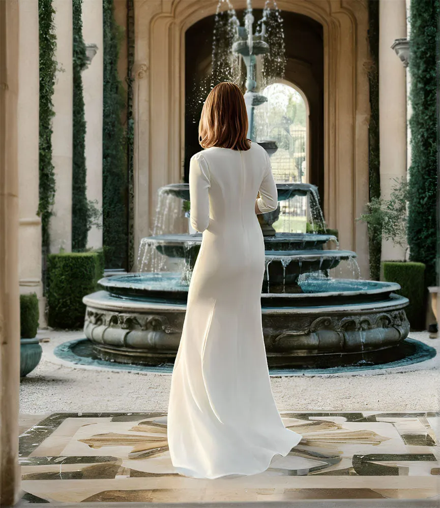 Artemis Evening Gown with Sleeves