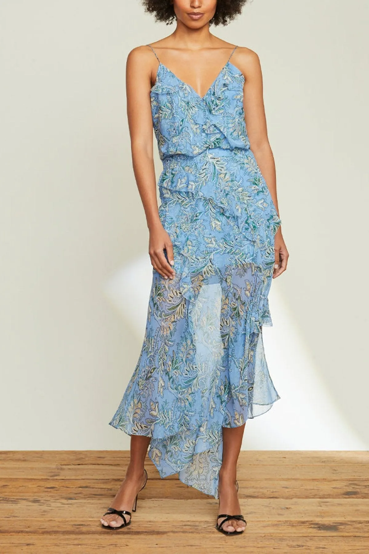 Avenel Floral Dress in Aero Blue Multi