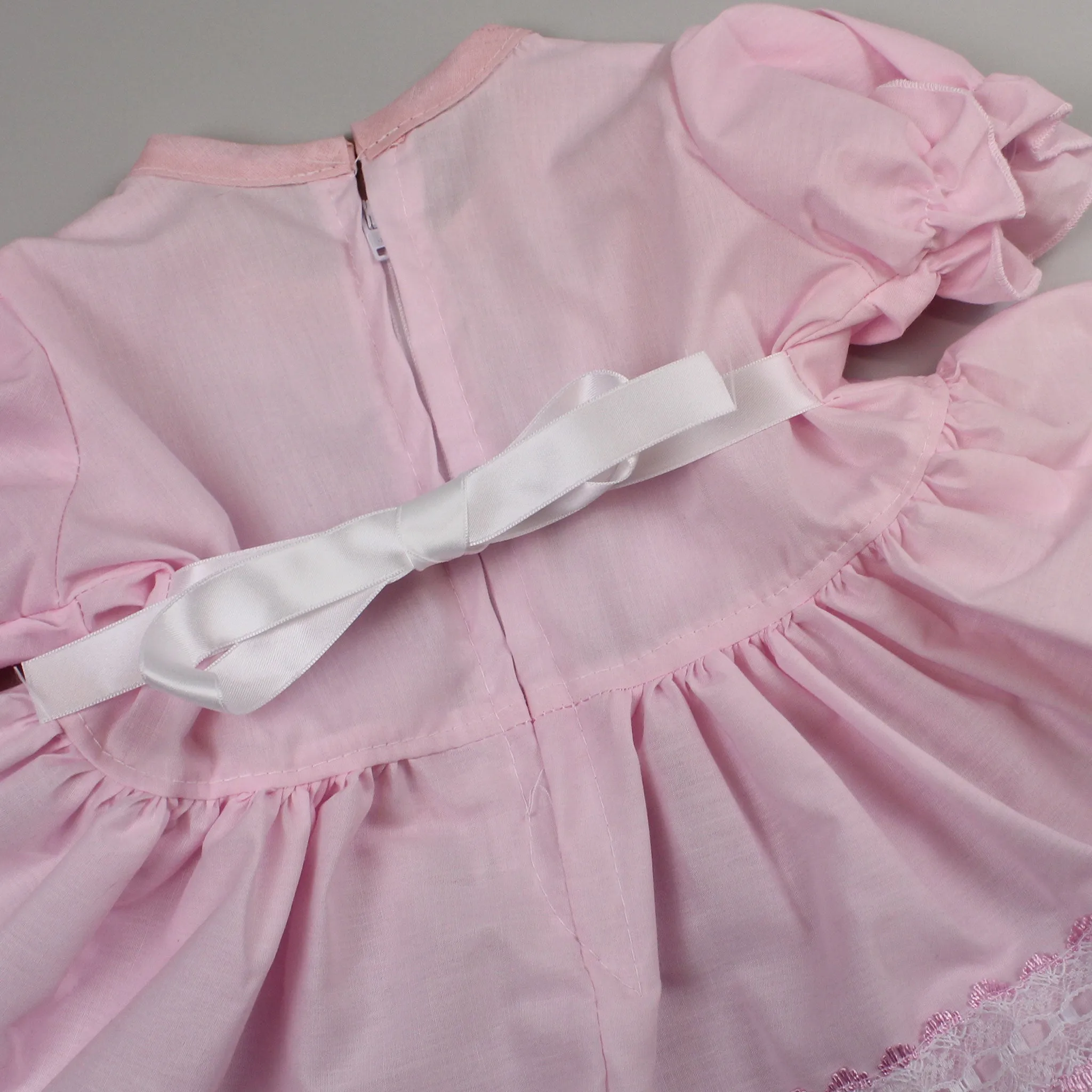Baby Girl  Pink Dress with Bows and Bloomers
