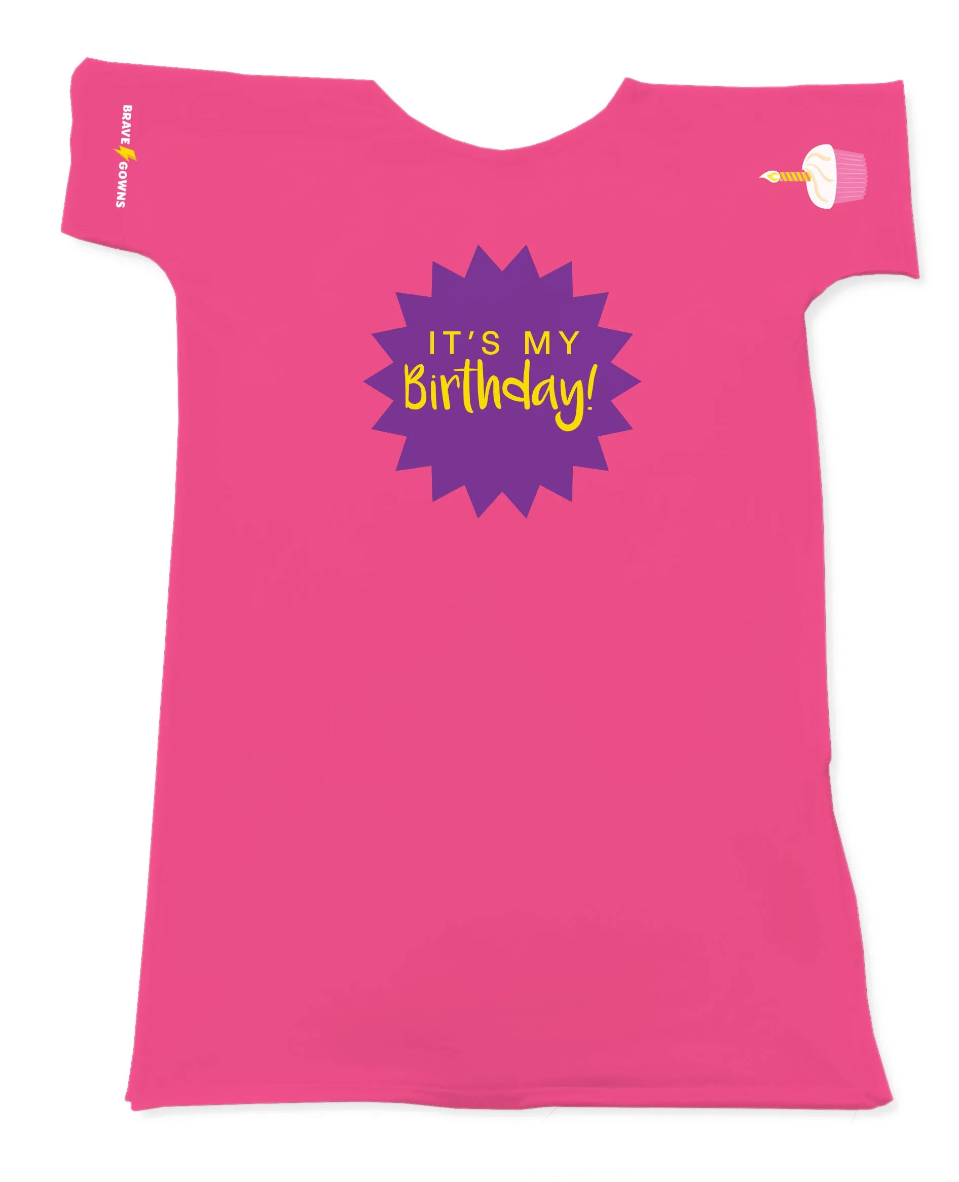 BIRTHDAY BRAVE GOWN PINK CUPCAKE
