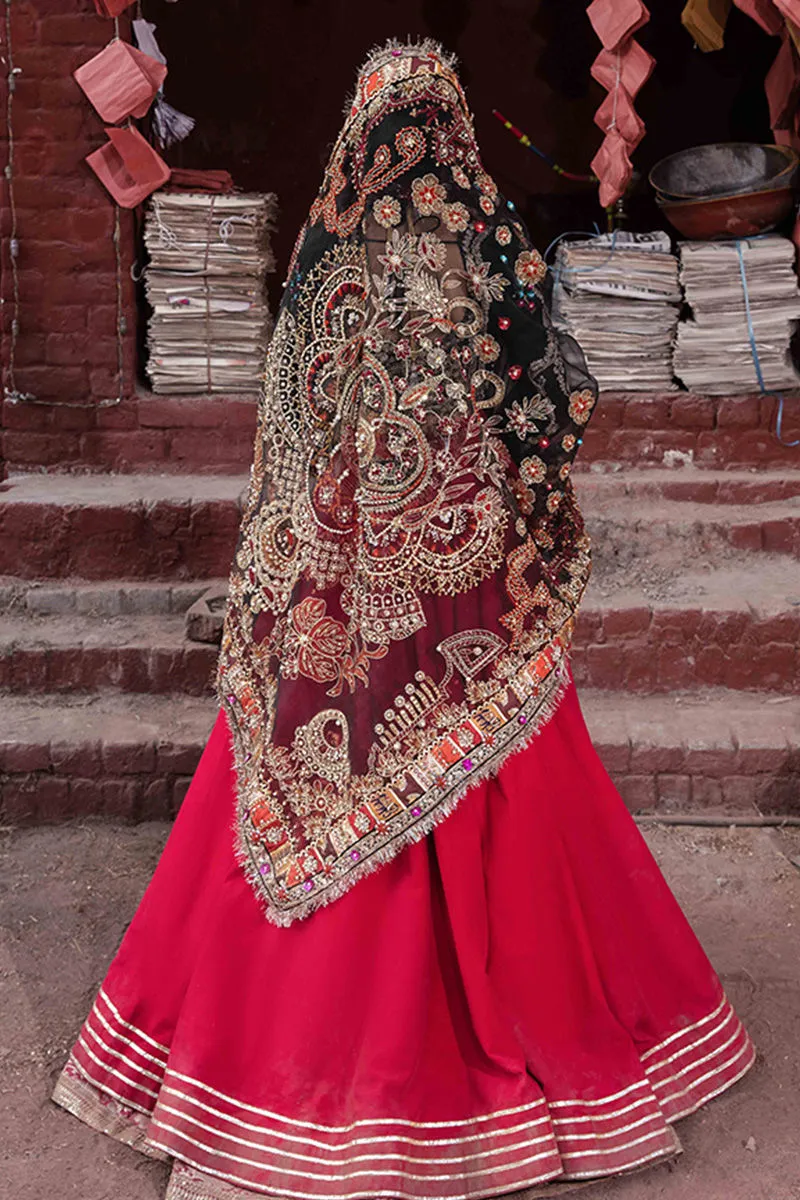 Black Red Lehenga Choli for Pakistani Bridal Dresses