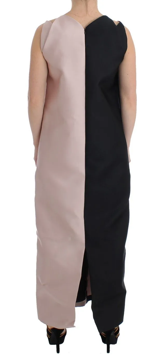 Black Silk Long Gown Maxi Dress