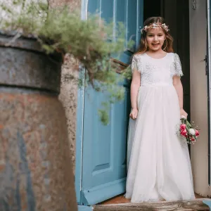 Bohemian Flutter Dress - Ivory Cream