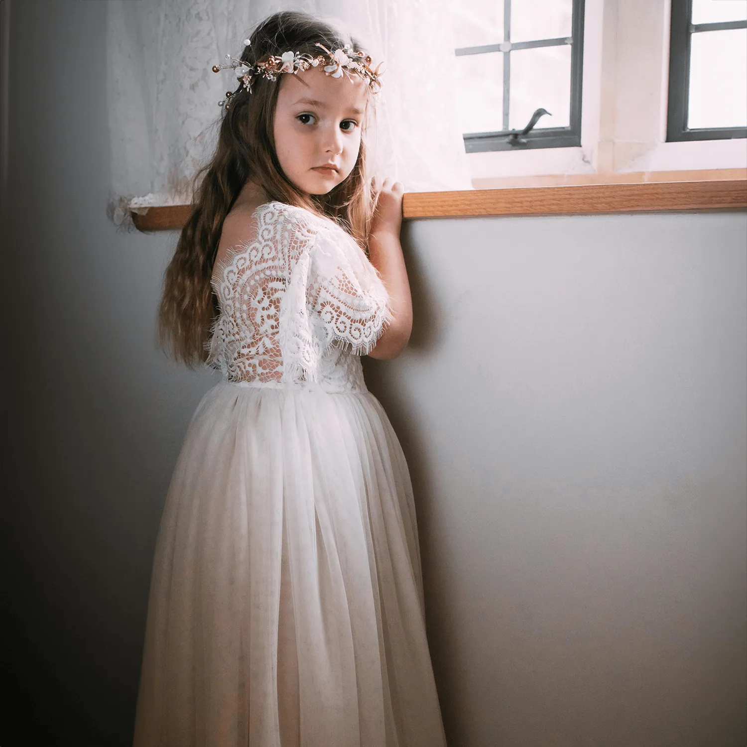 Bohemian Flutter Dress - Ivory Cream