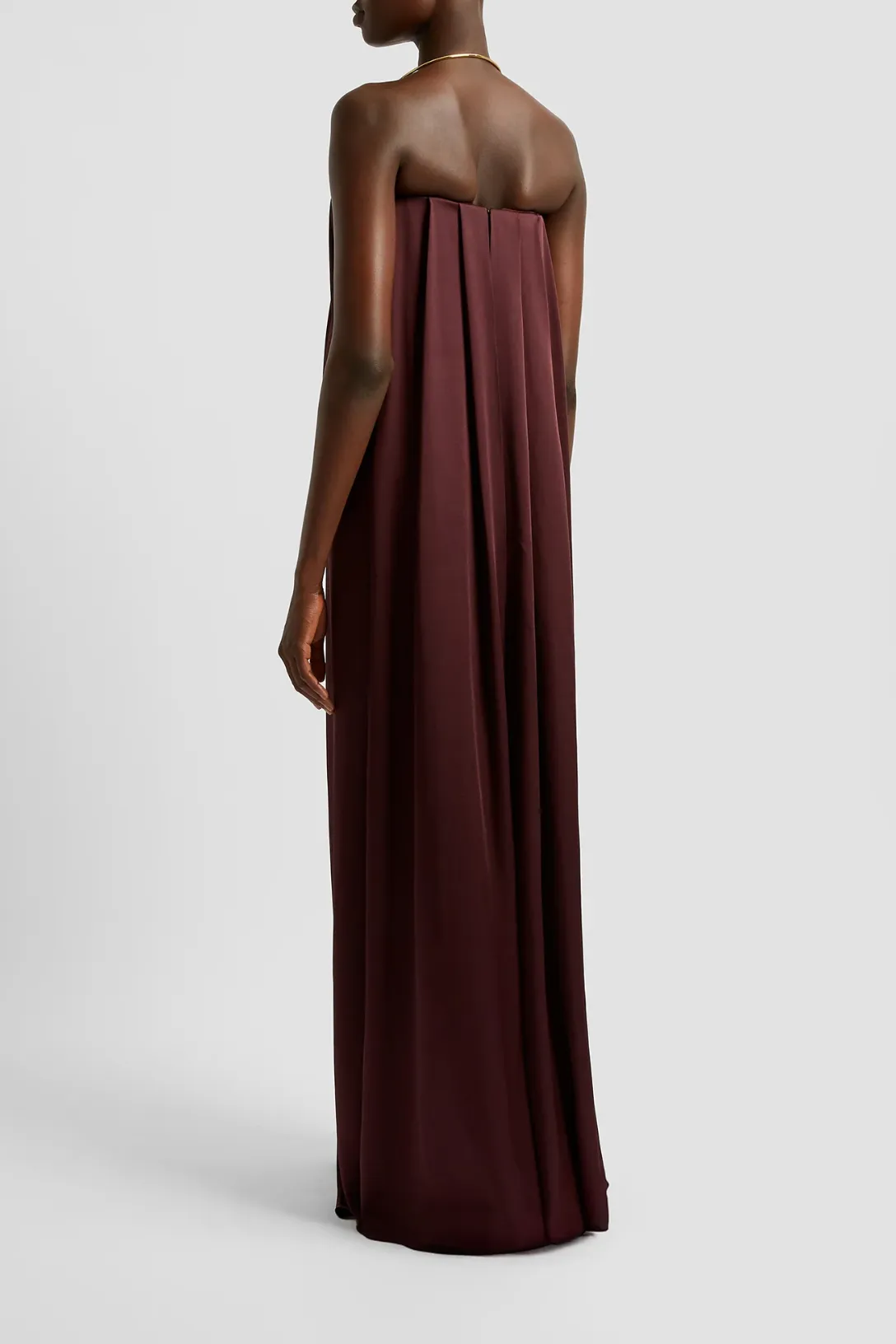 Bustier Draped Gown | Elderberry