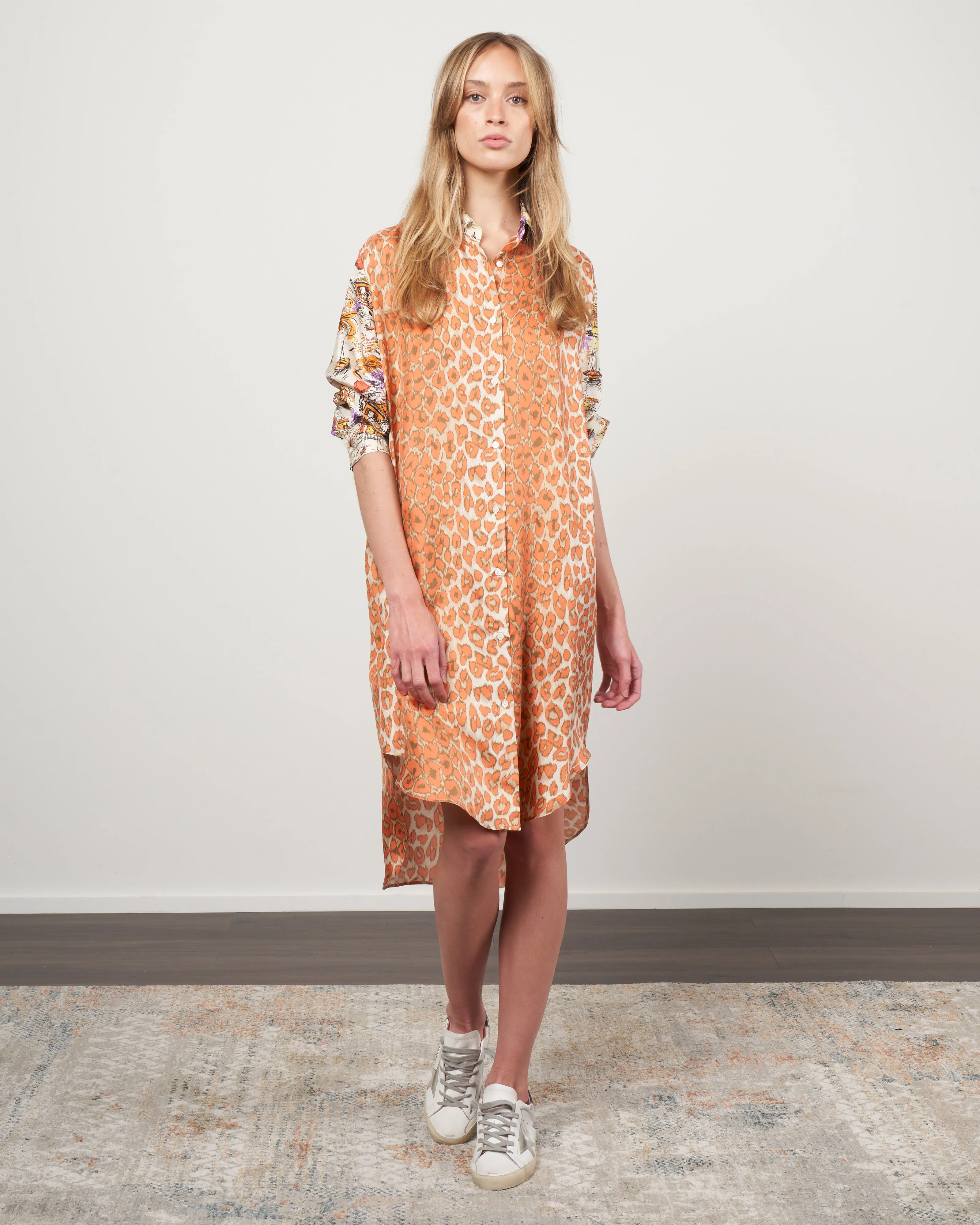 carnac dress - mix panthere corail