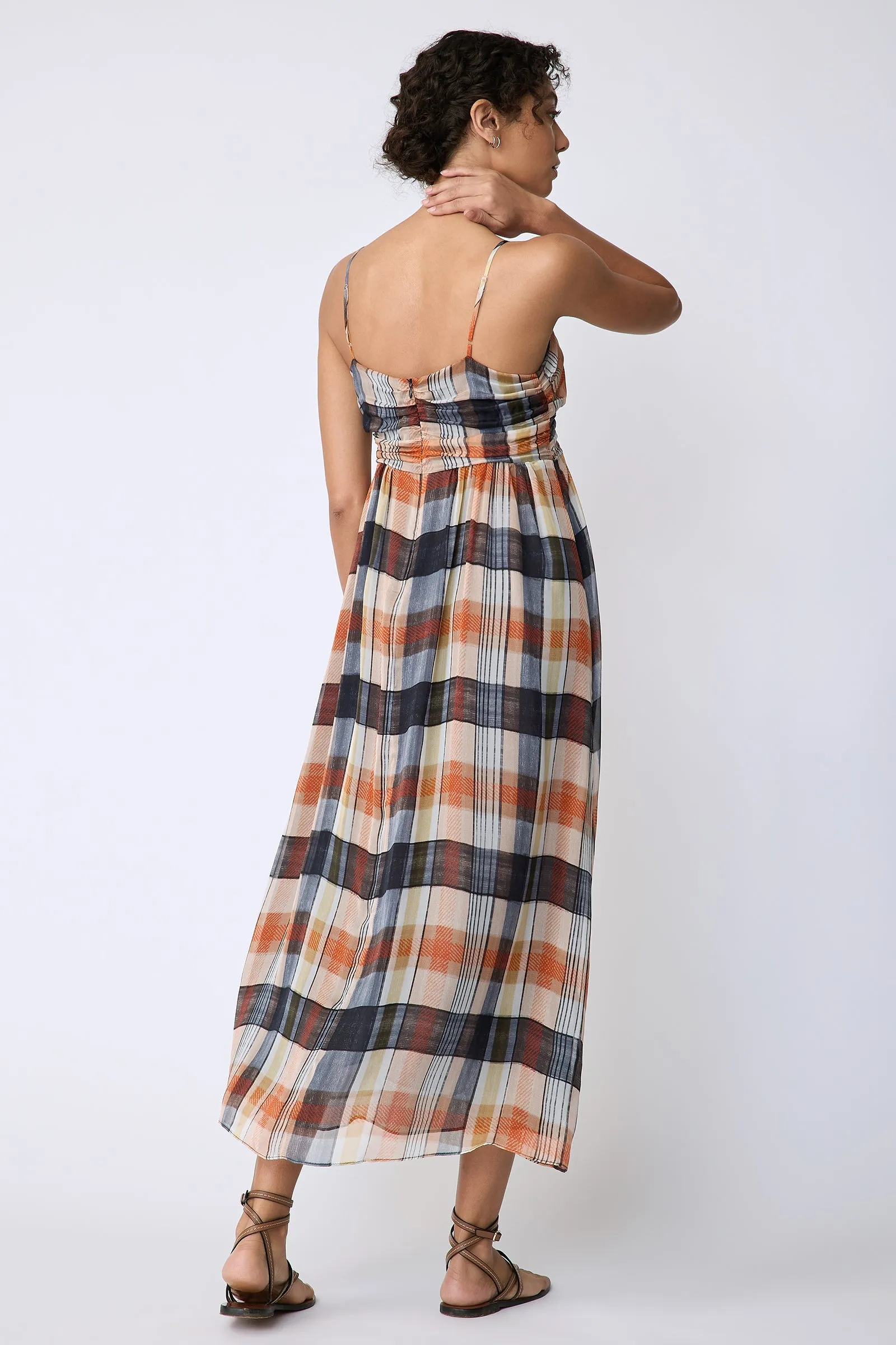 Cassie Tie Dress - Plaid