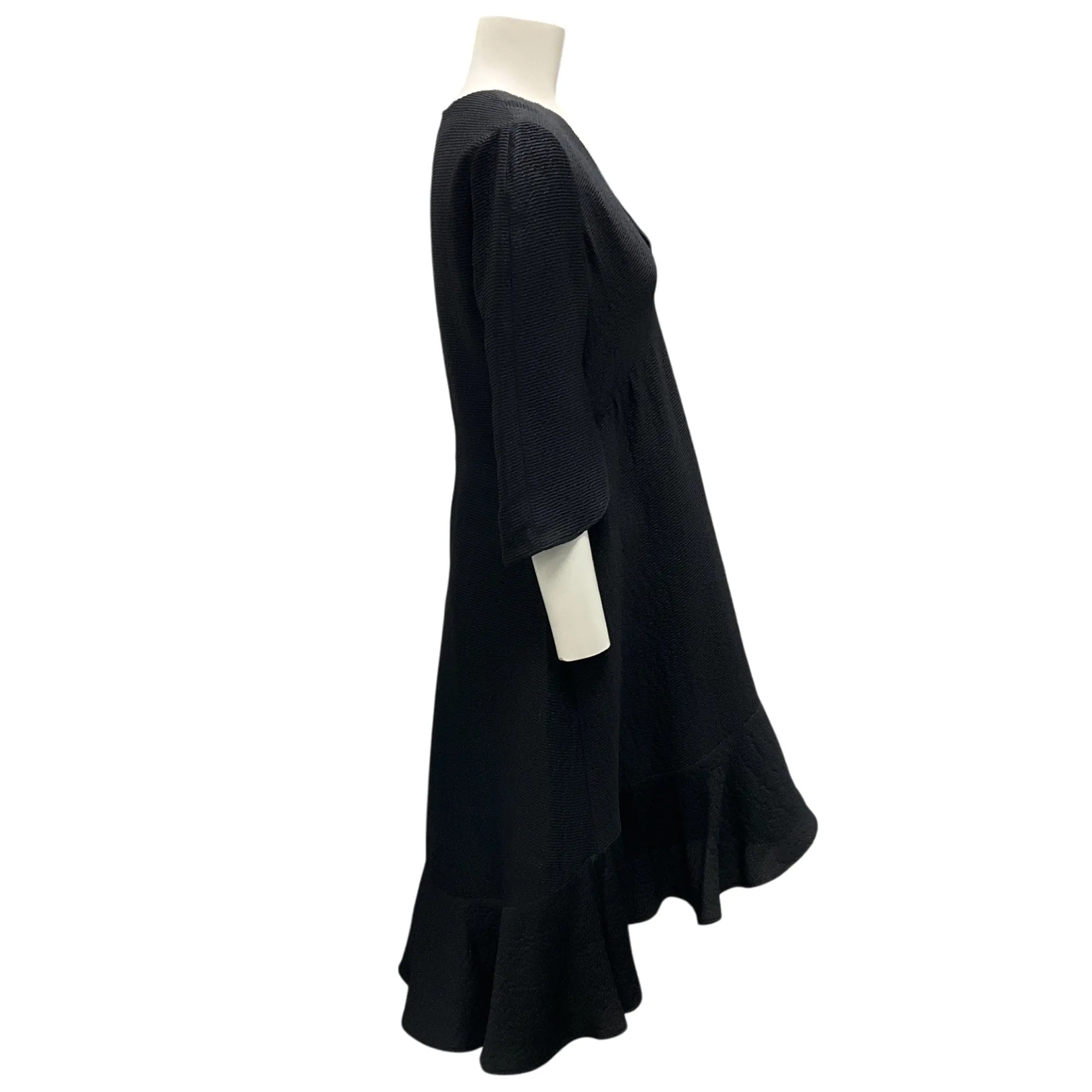 Chloe Black Shimmer Short Sleeved Silk Dress