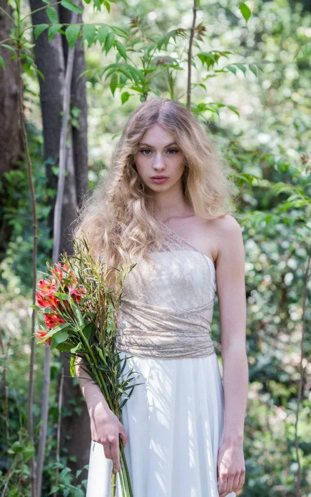 Convertible Bridal Romantic Rustic Bride Dress - 711489