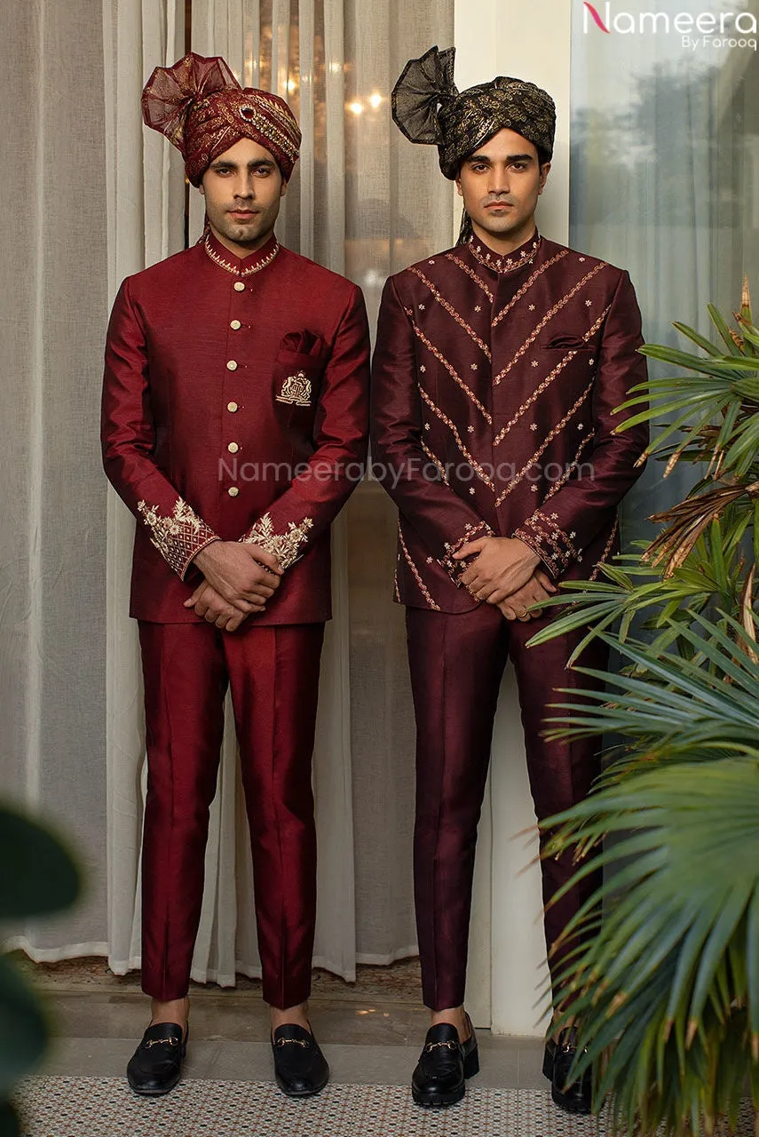 Designer Pakistani Suit in Waistcoat for Wedding #GN63