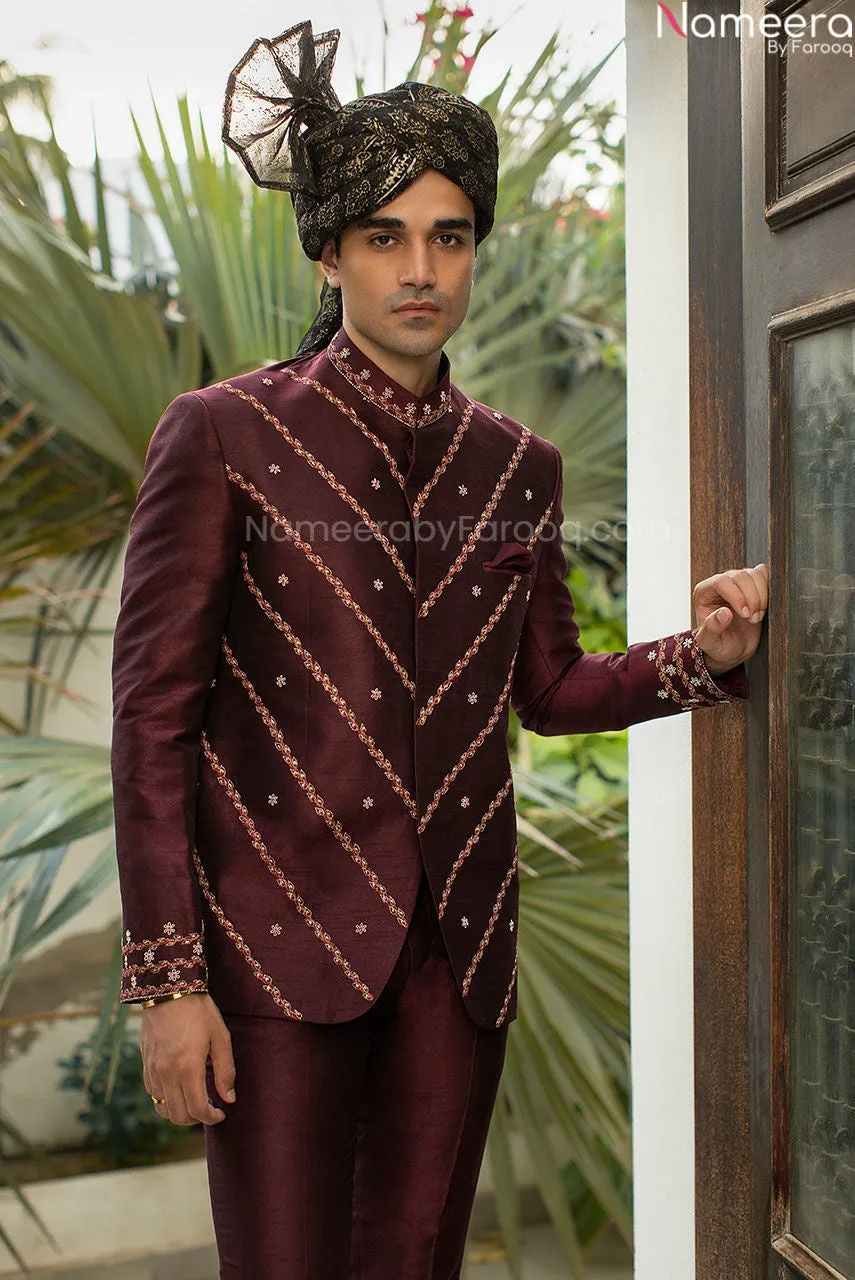 Designer Pakistani Suit in Waistcoat for Wedding #GN63