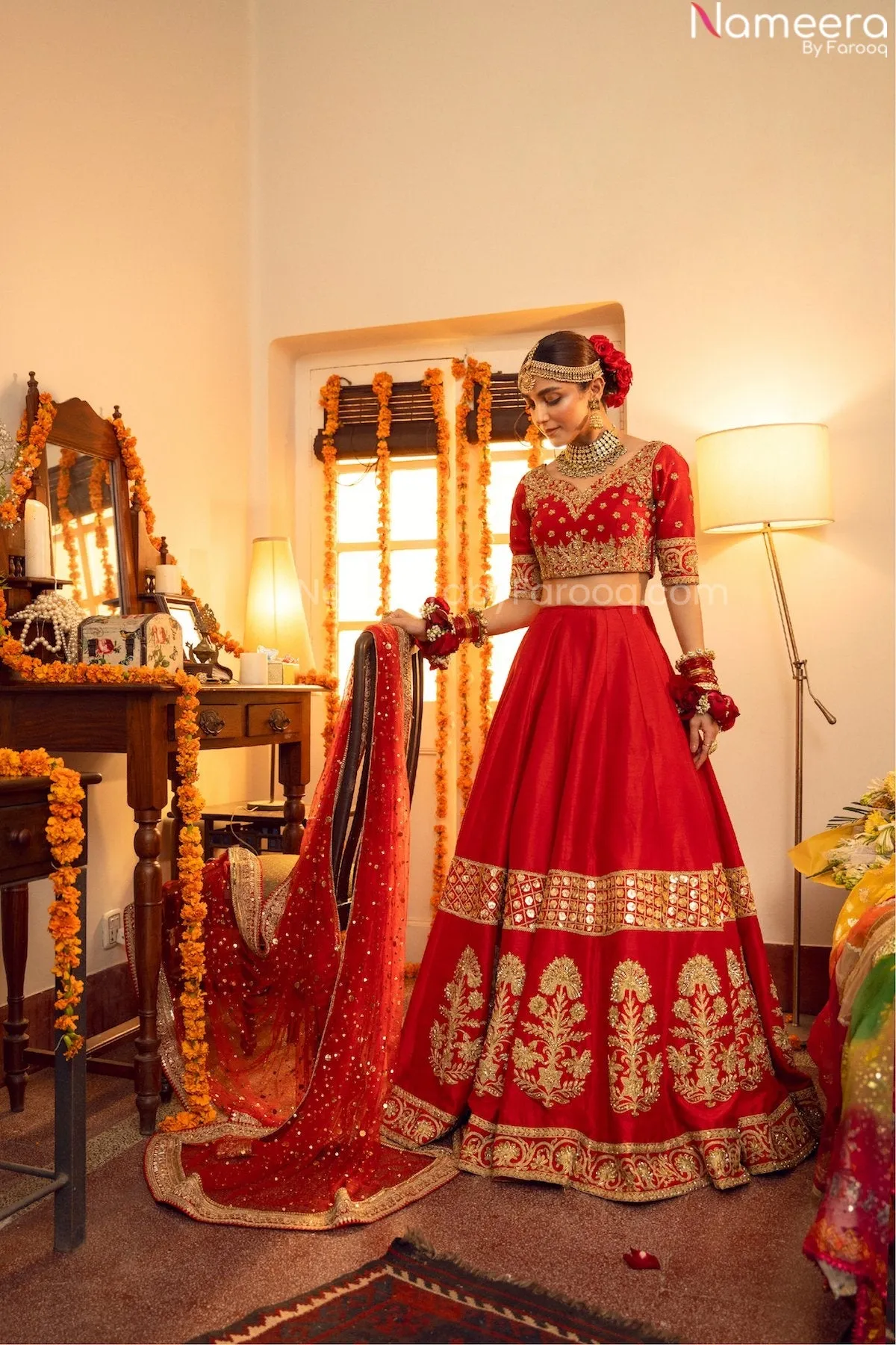 Designer Rajasthani Lehenga Choli Bridal Dress #BN1029