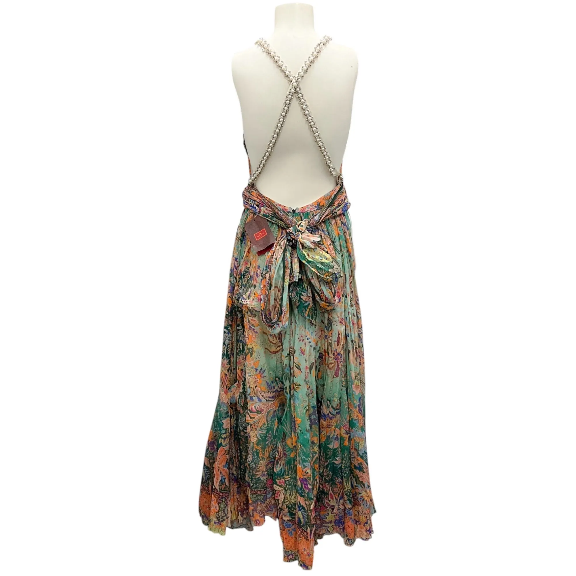 Etro Multi Embellished Printed Silk Gown