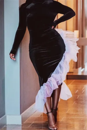 Fancy to meet me, side ruffle dress