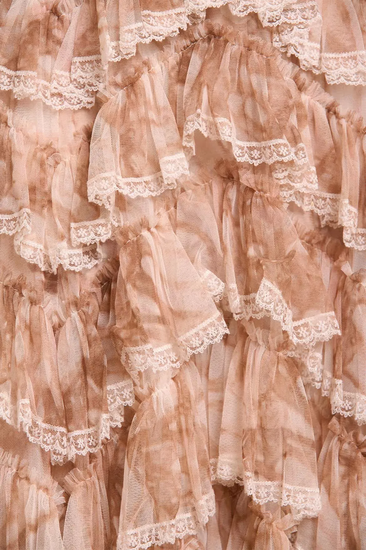 Flutter Ruffle Lace Gown