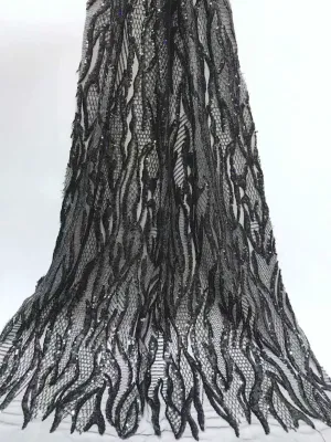 Gold Line Sequined Beautiful Designed Transparent