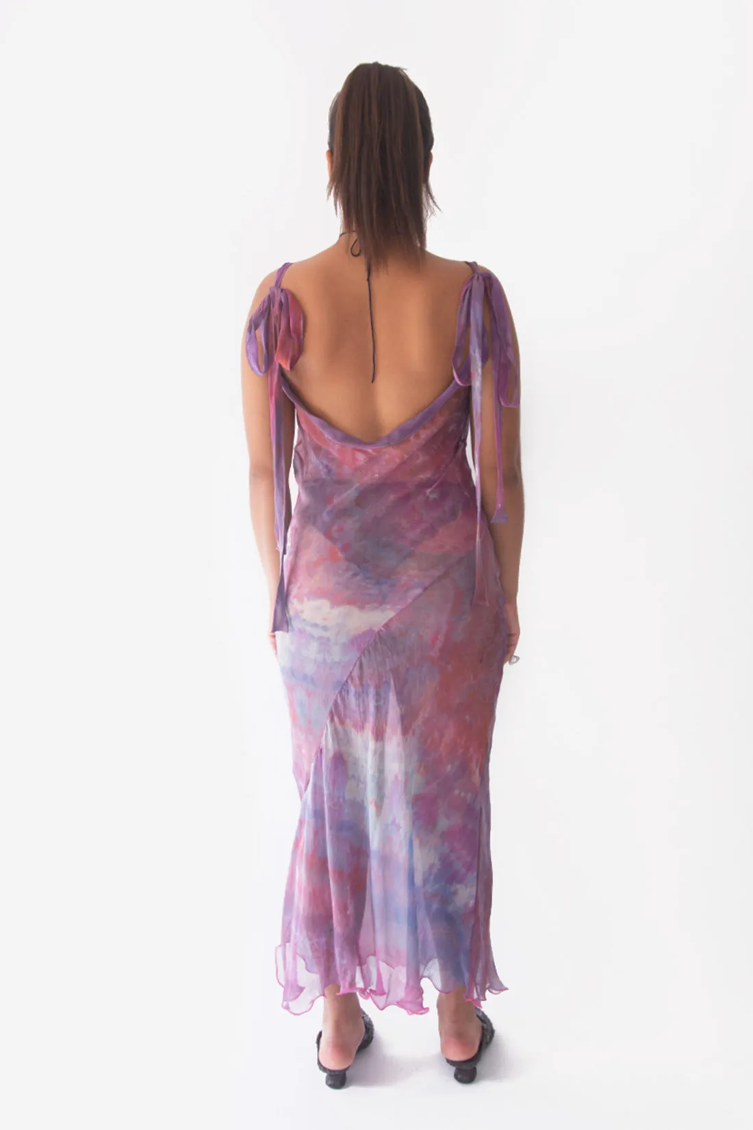 Hand-Dyed Dress in Purple