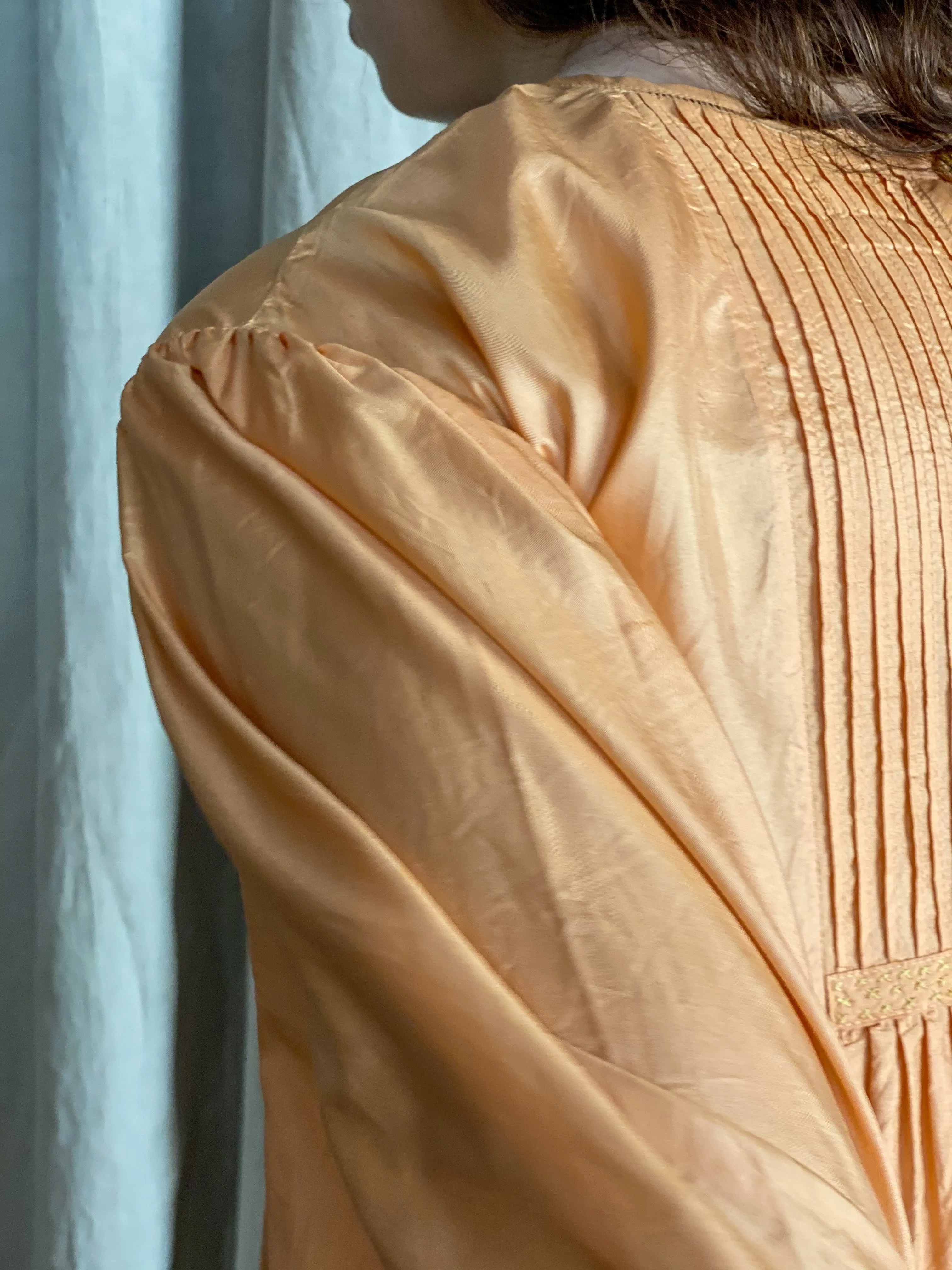 Hazel Orange Silk Dress