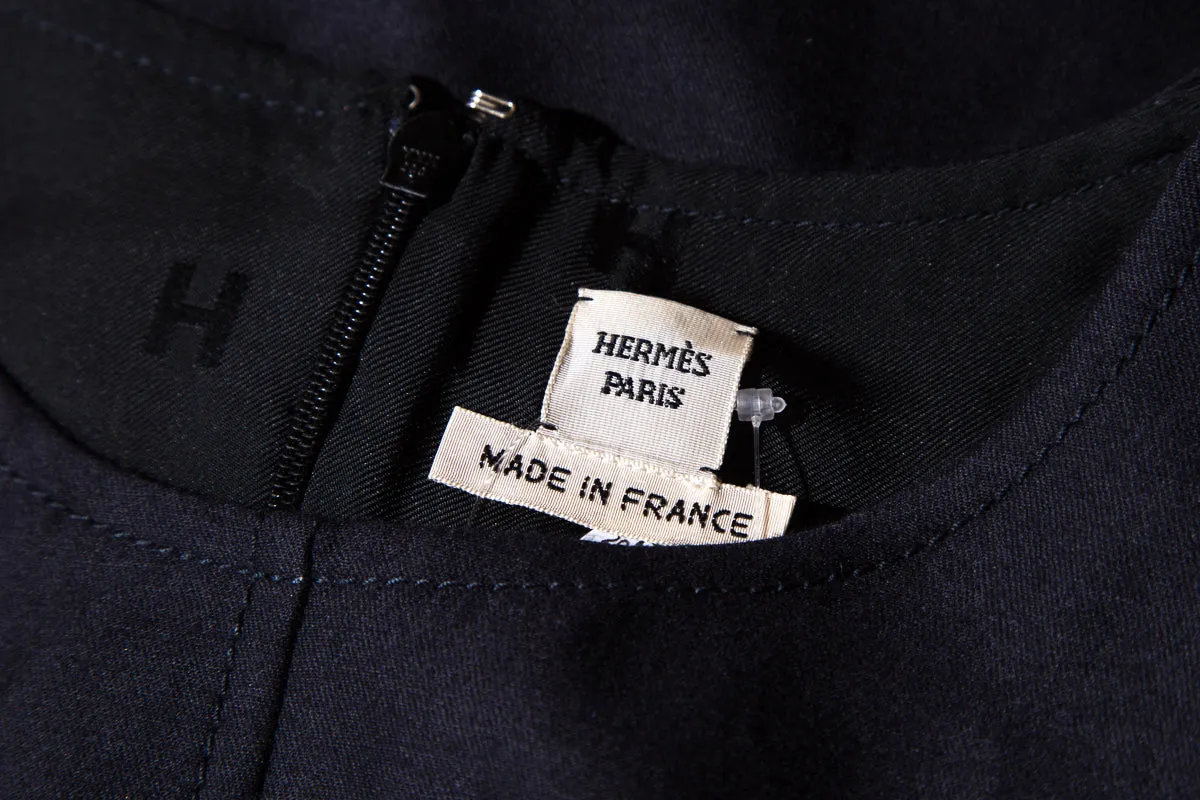 Hermès Navy Dress SZ 36