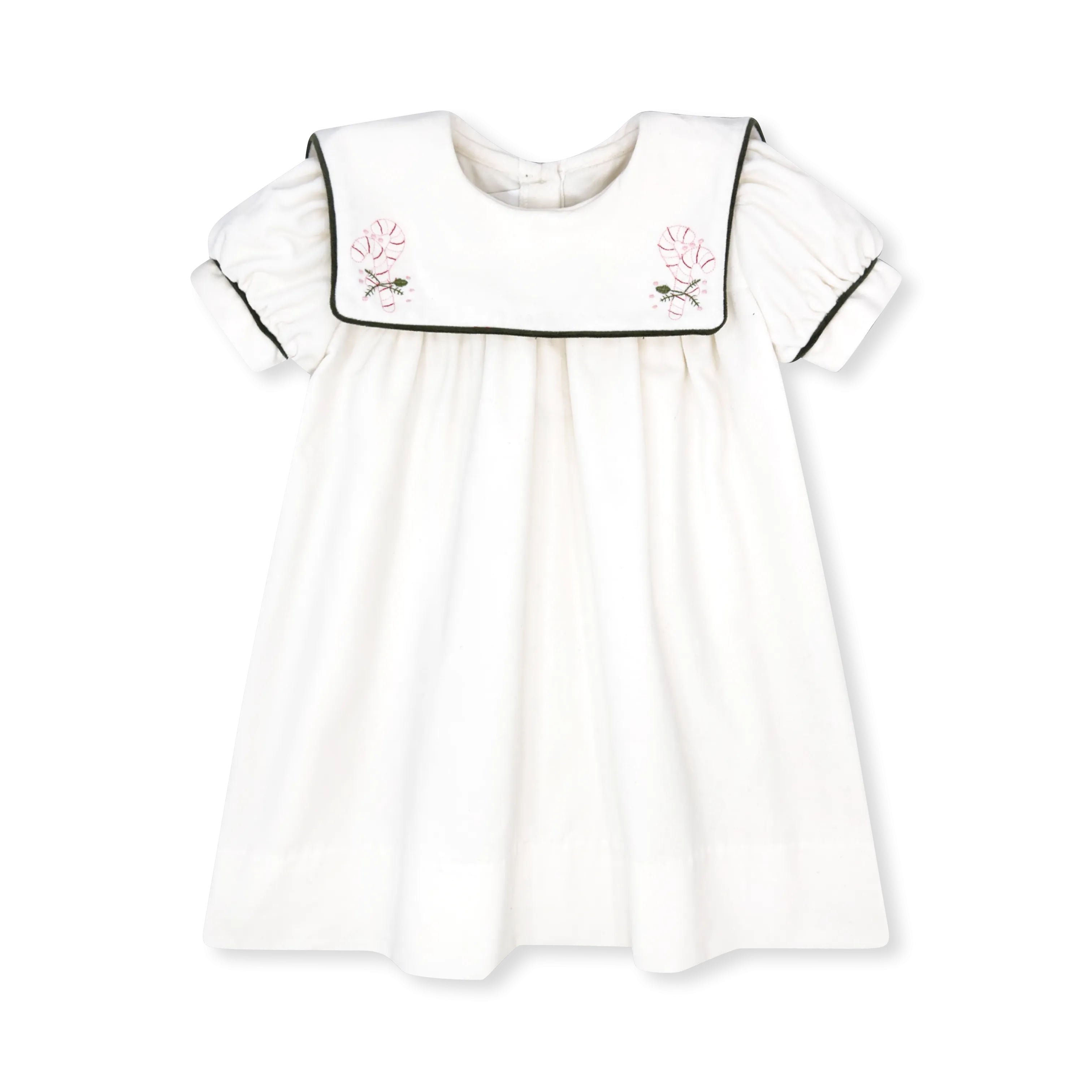 Hope Chest Dress - Winter White Velvet, Candy Cane