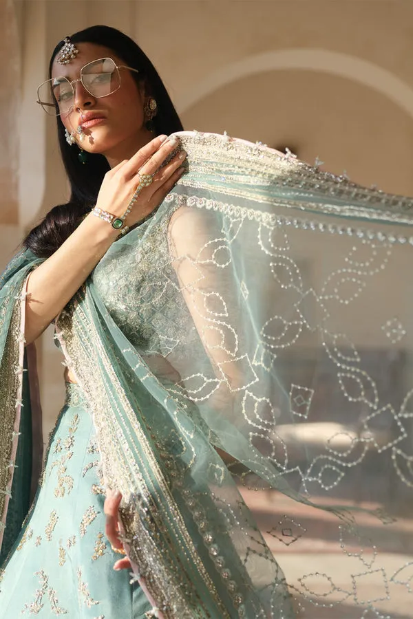 Indian Bridal Dress in Blue Lehenga and Choli Style