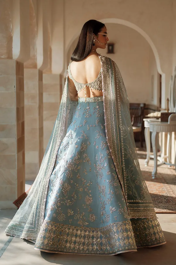 Indian Bridal Dress in Blue Lehenga and Choli Style
