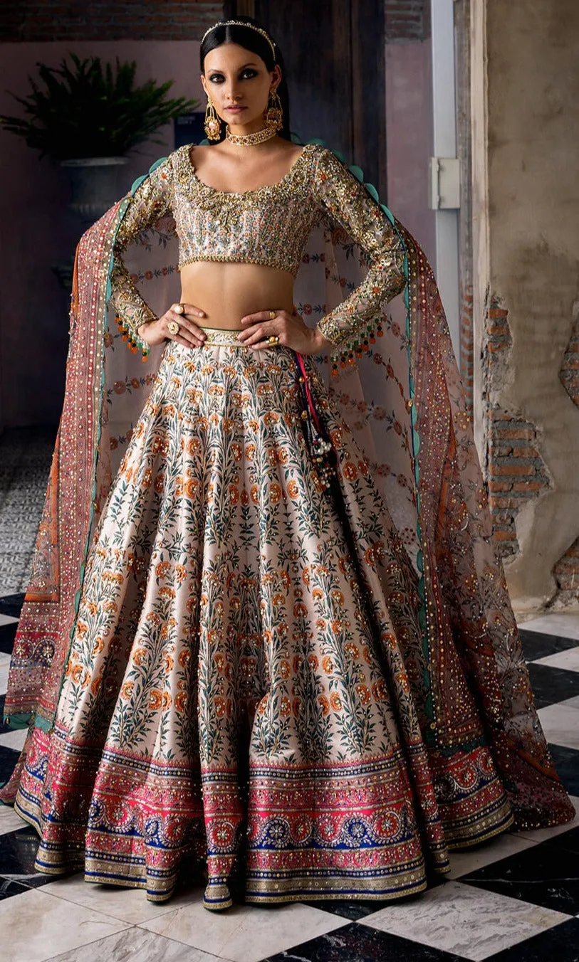 Indian Bridal Dress in Wedding Lehenga and Choli Style