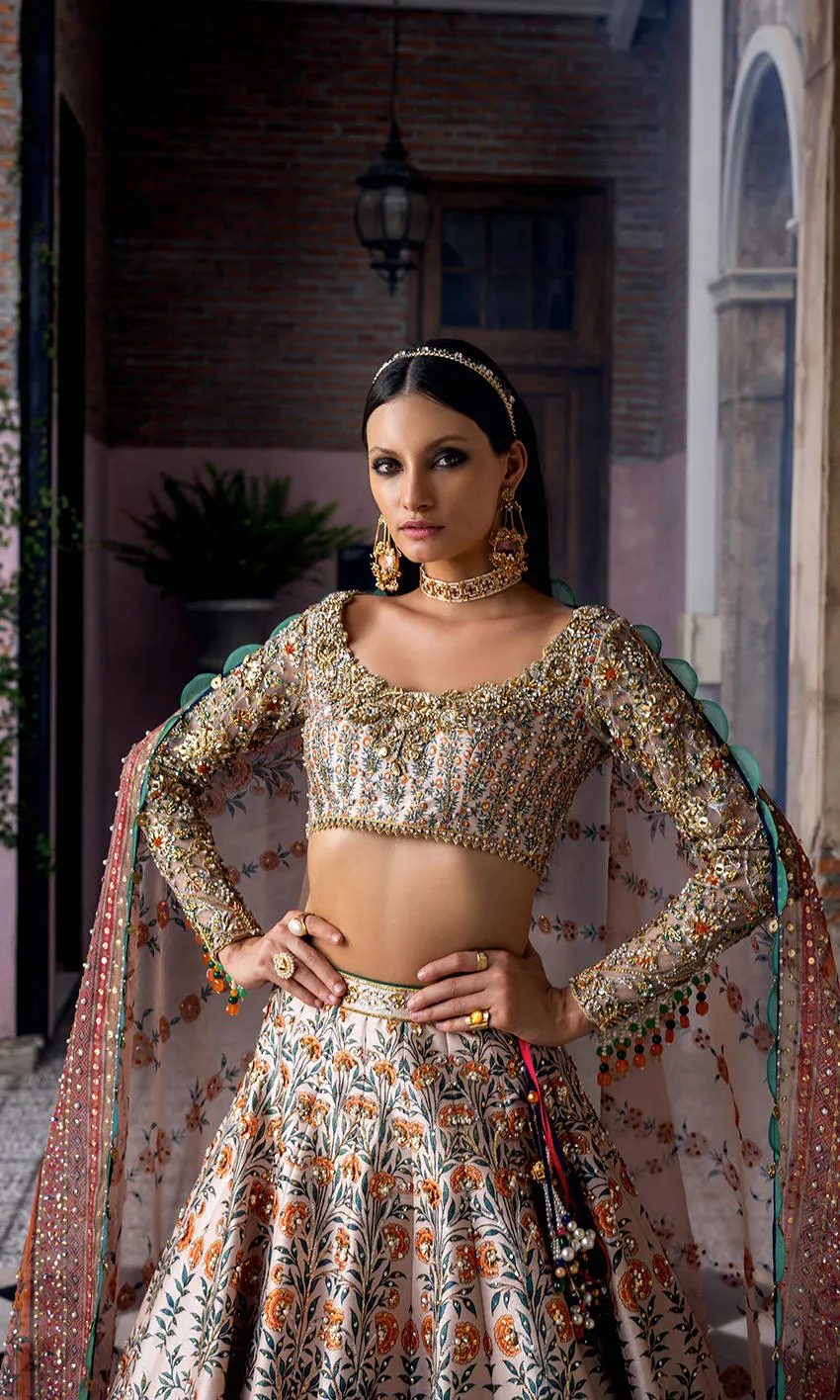 Indian Bridal Dress in Wedding Lehenga and Choli Style