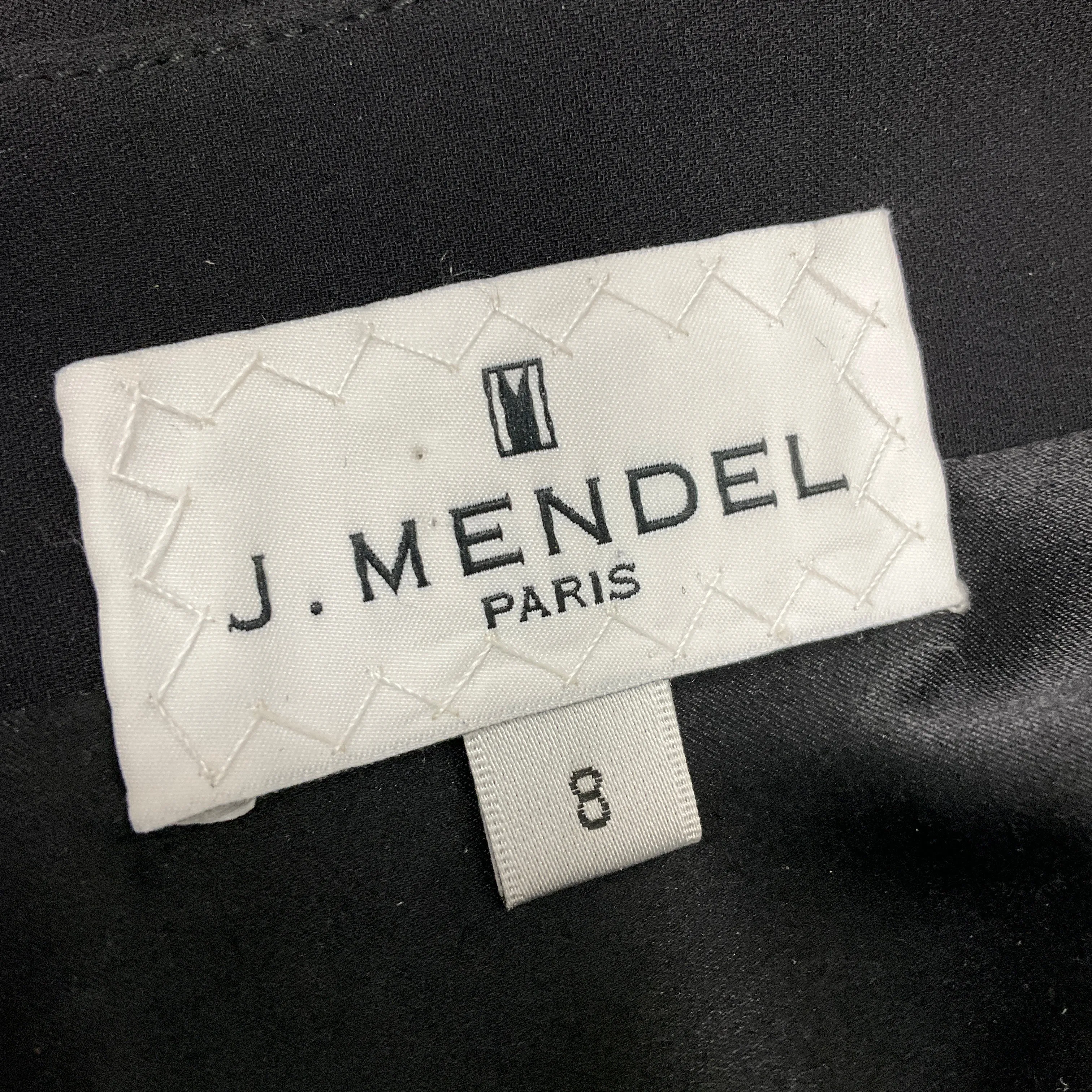 J. Mendel Black / White Fishnet Detail Gown / Formal Dress