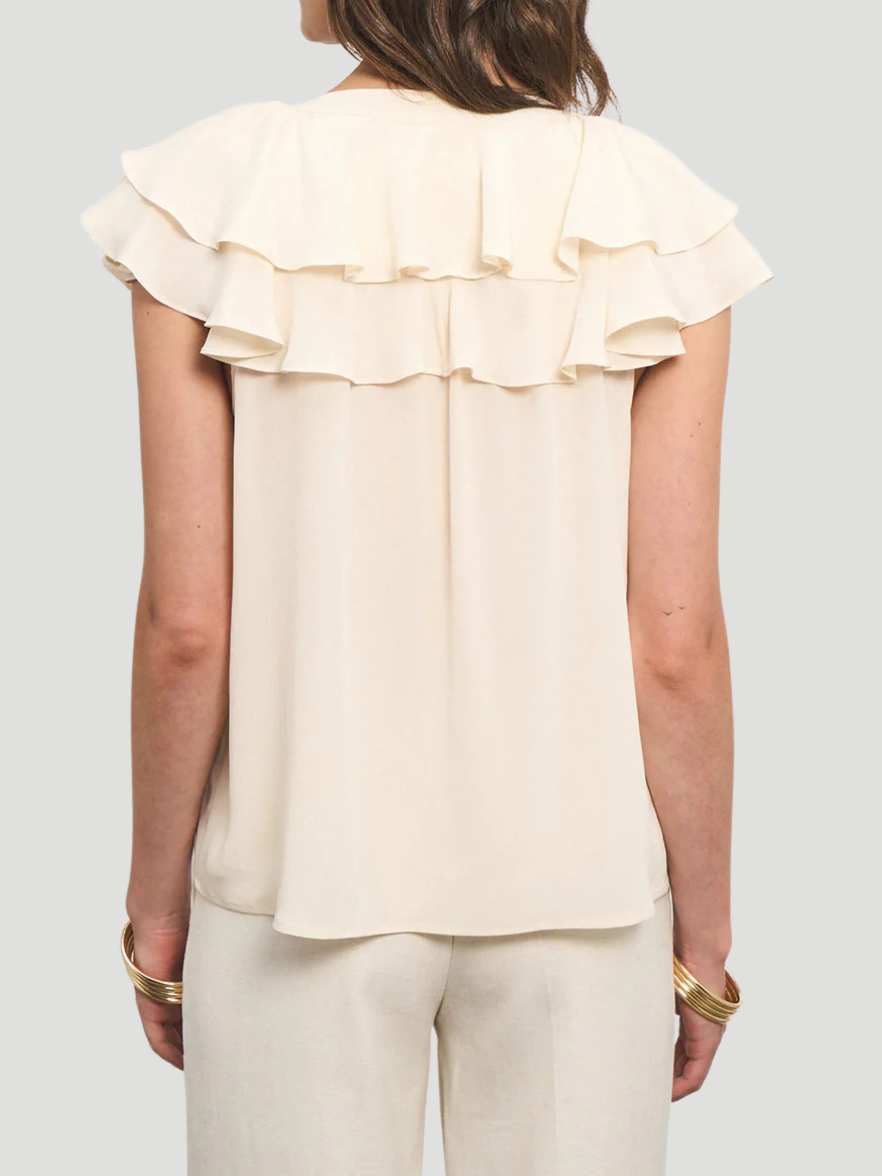 Joelle Silk Ruffle Top