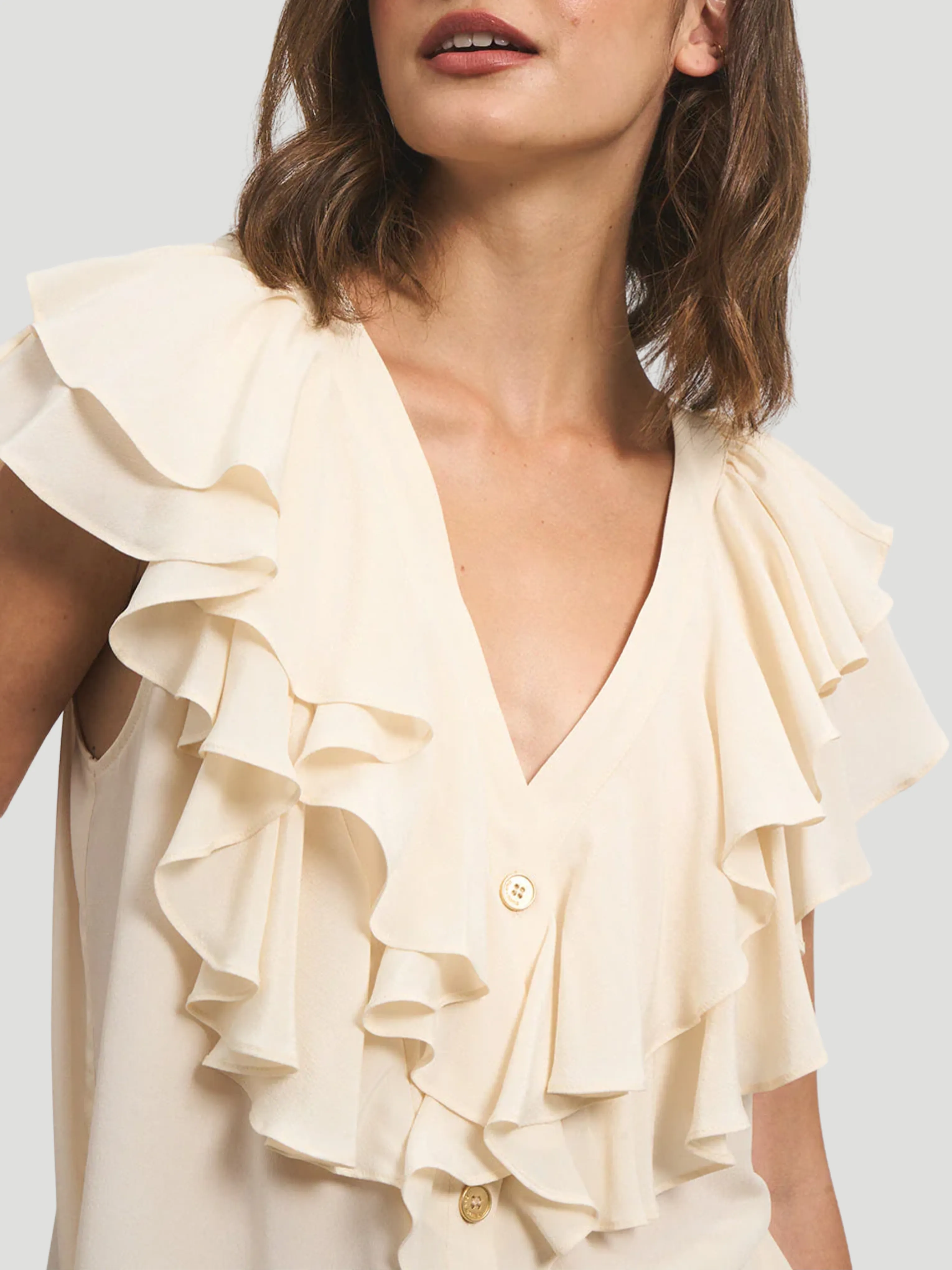 Joelle Silk Ruffle Top