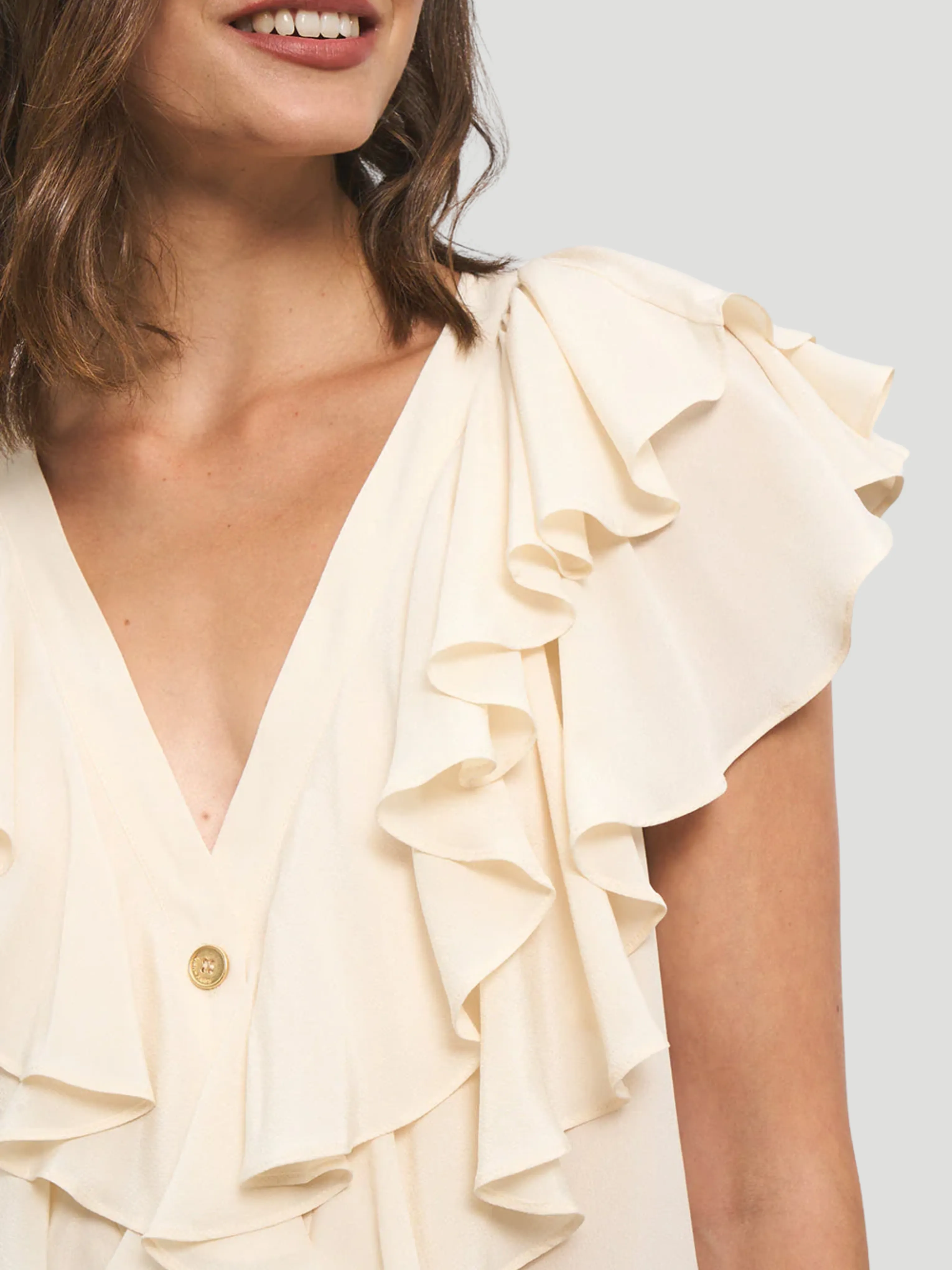 Joelle Silk Ruffle Top