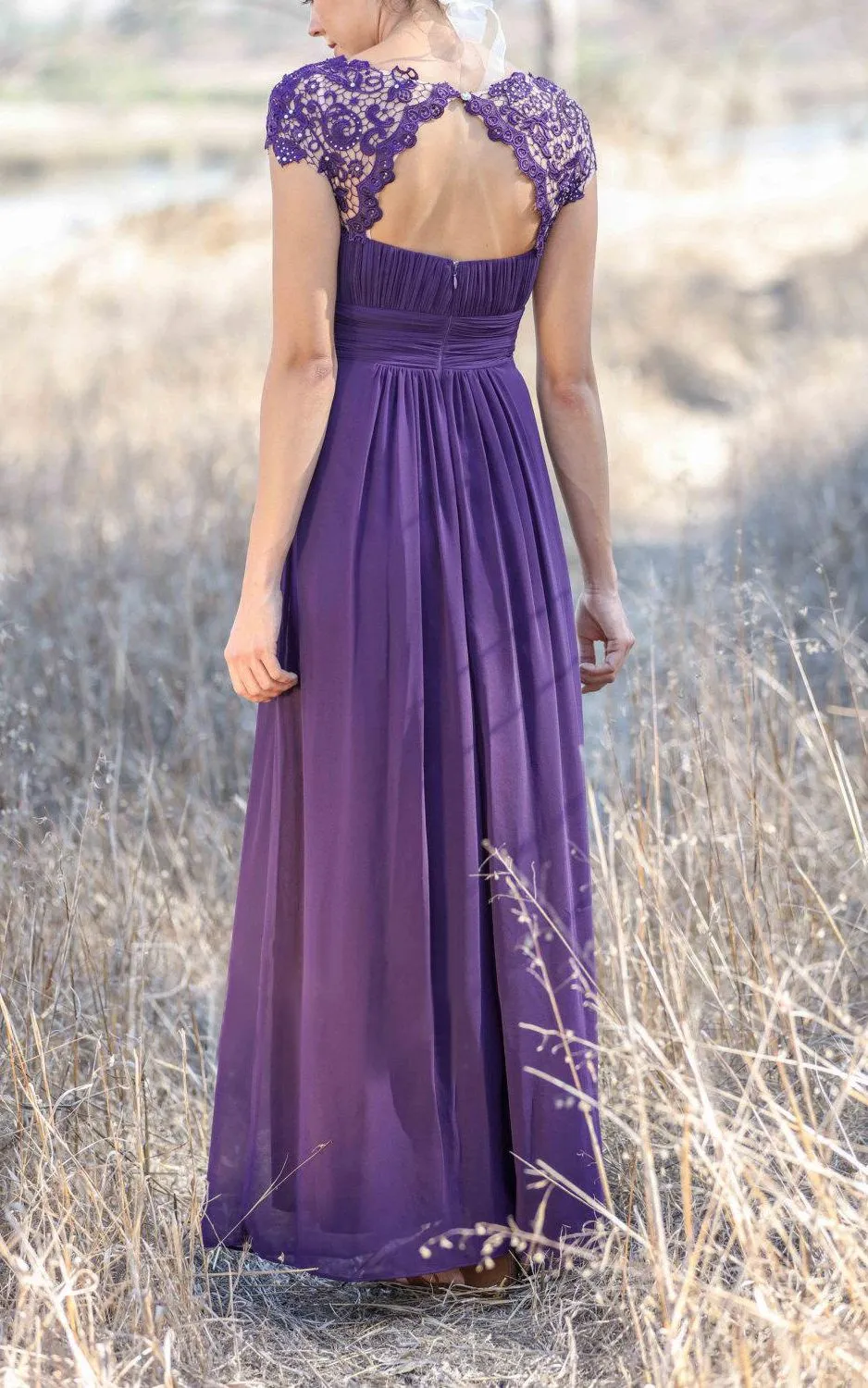 Latest Illusion Purple Bridesmaid Dress-ET_329095