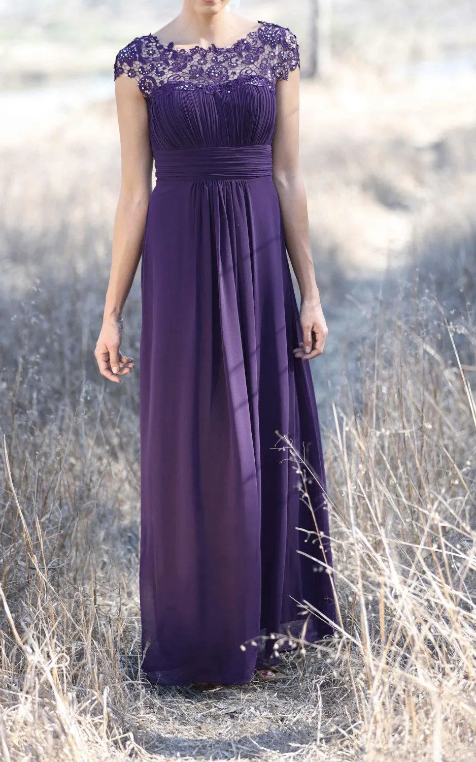 Latest Illusion Purple Bridesmaid Dress-ET_329095