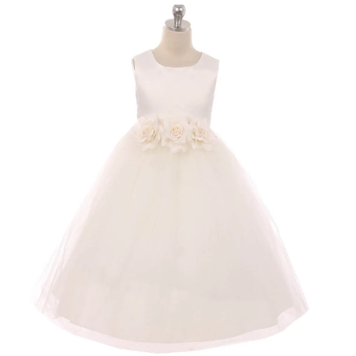 Leilani - Bridal Ivory or White - Baby Pink