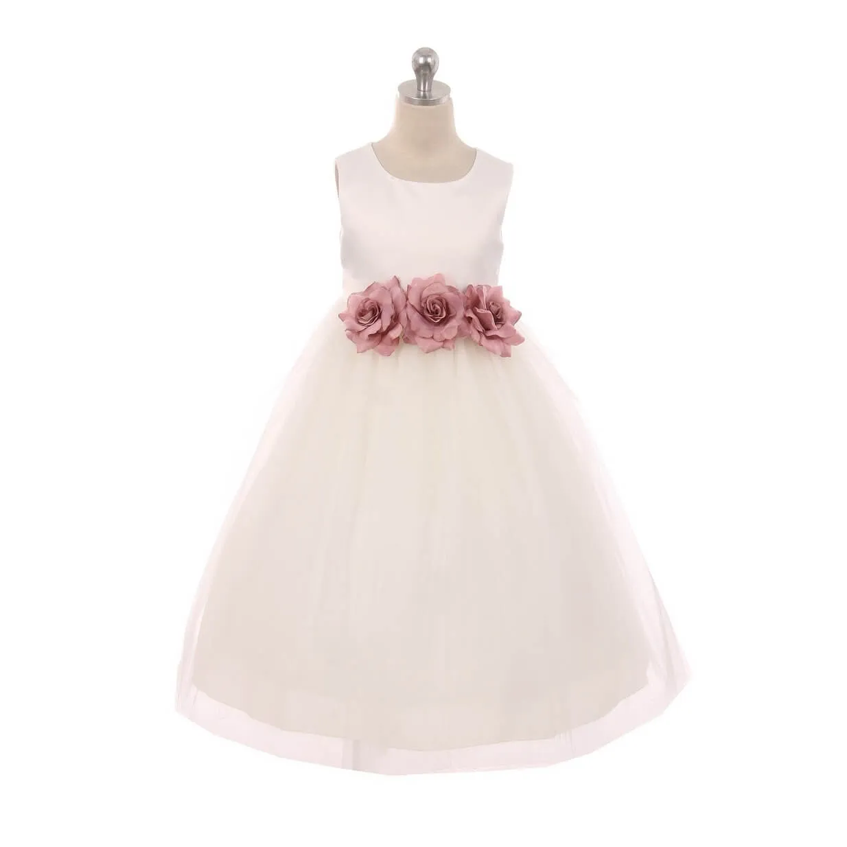 Leilani - Bridal Ivory or White - Baby Pink