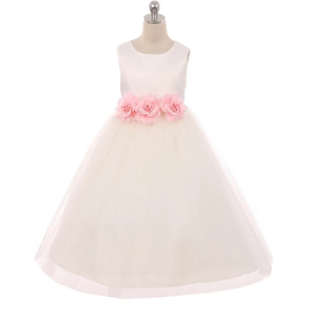 Leilani - Bridal Ivory or White - Baby Pink