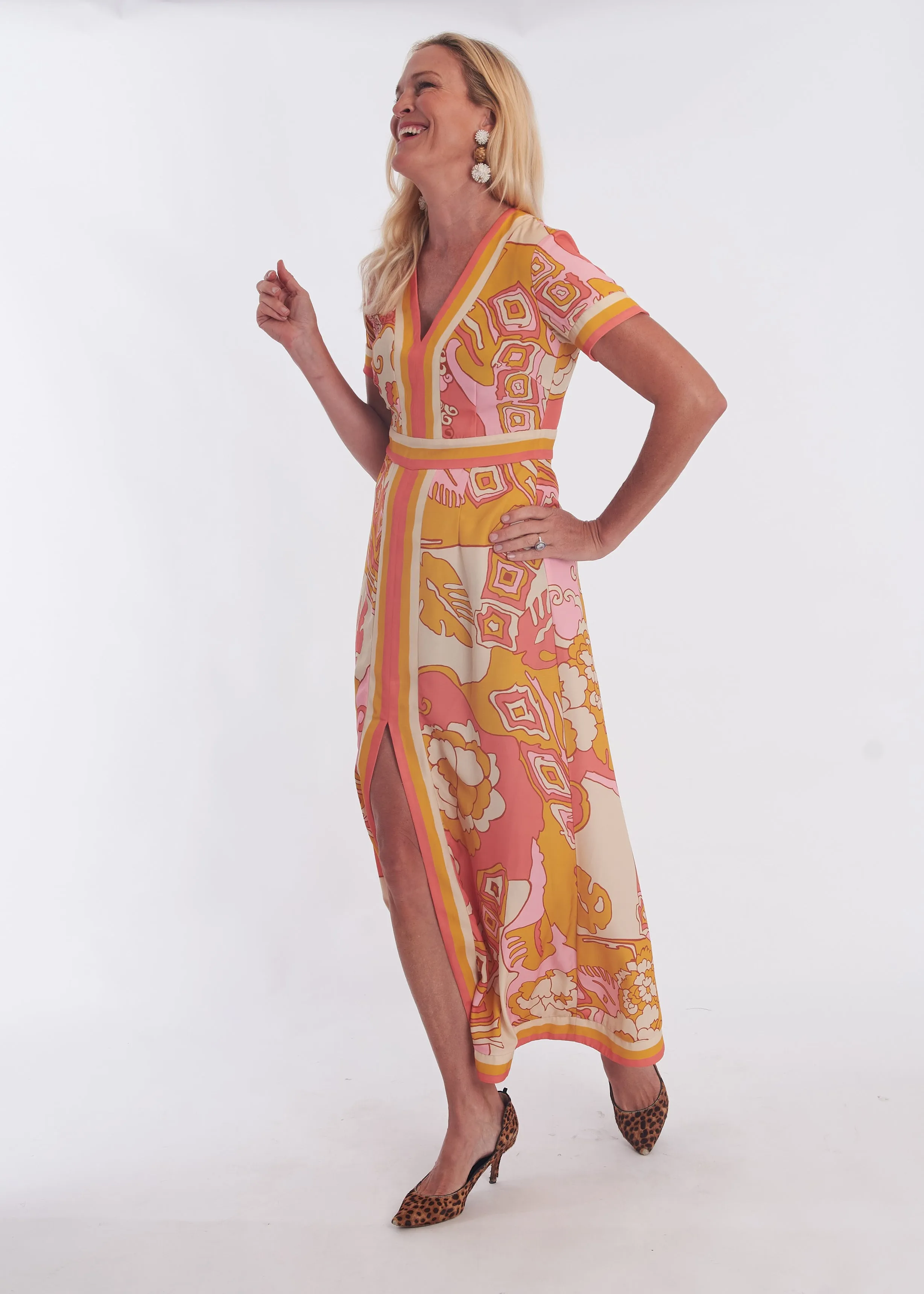 Leland Dress - Whirlwind Marigold