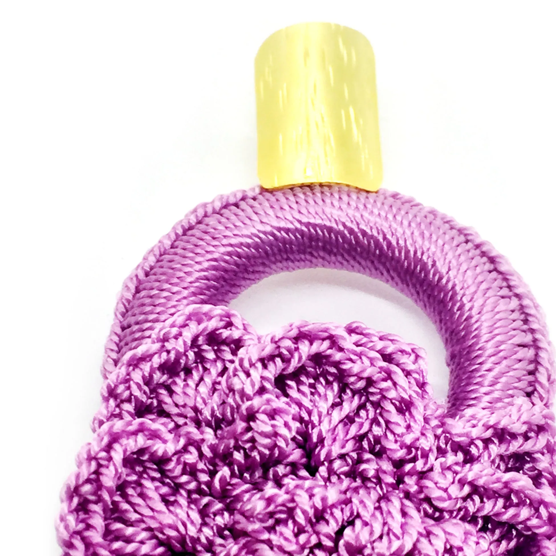 Libia: Purple Crochet Rose 24K Gold
