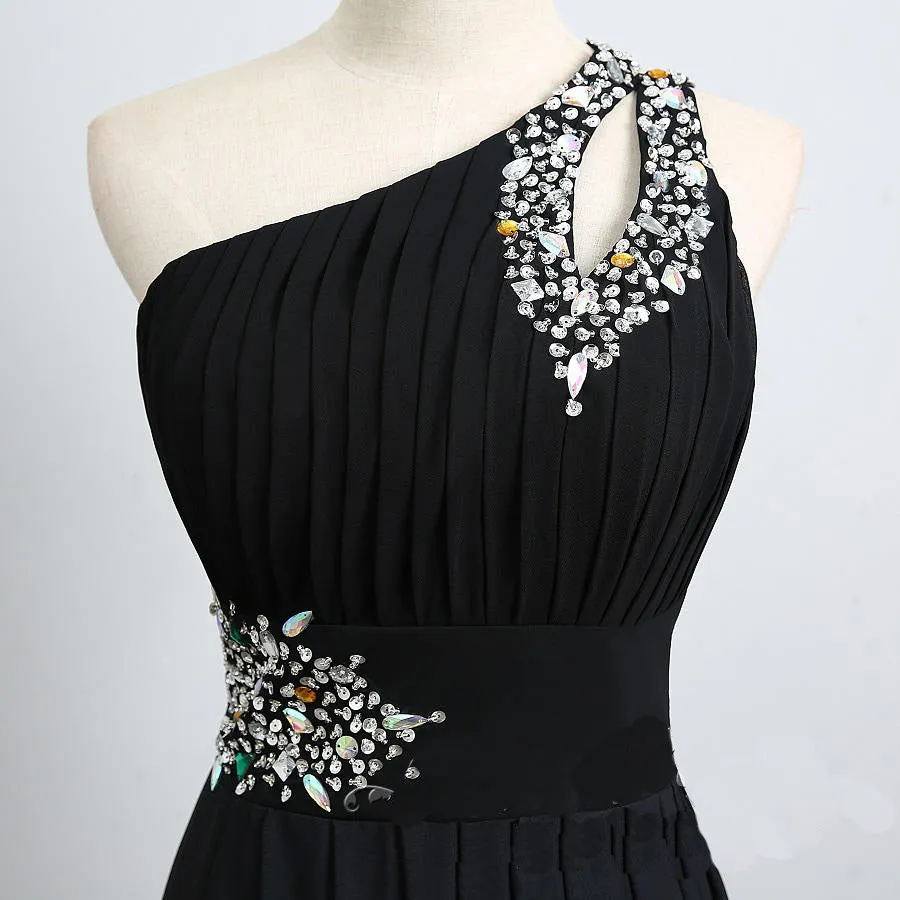 Lovely Gradient Beaded Long Party Dress, Long Chiffon Prom Dress