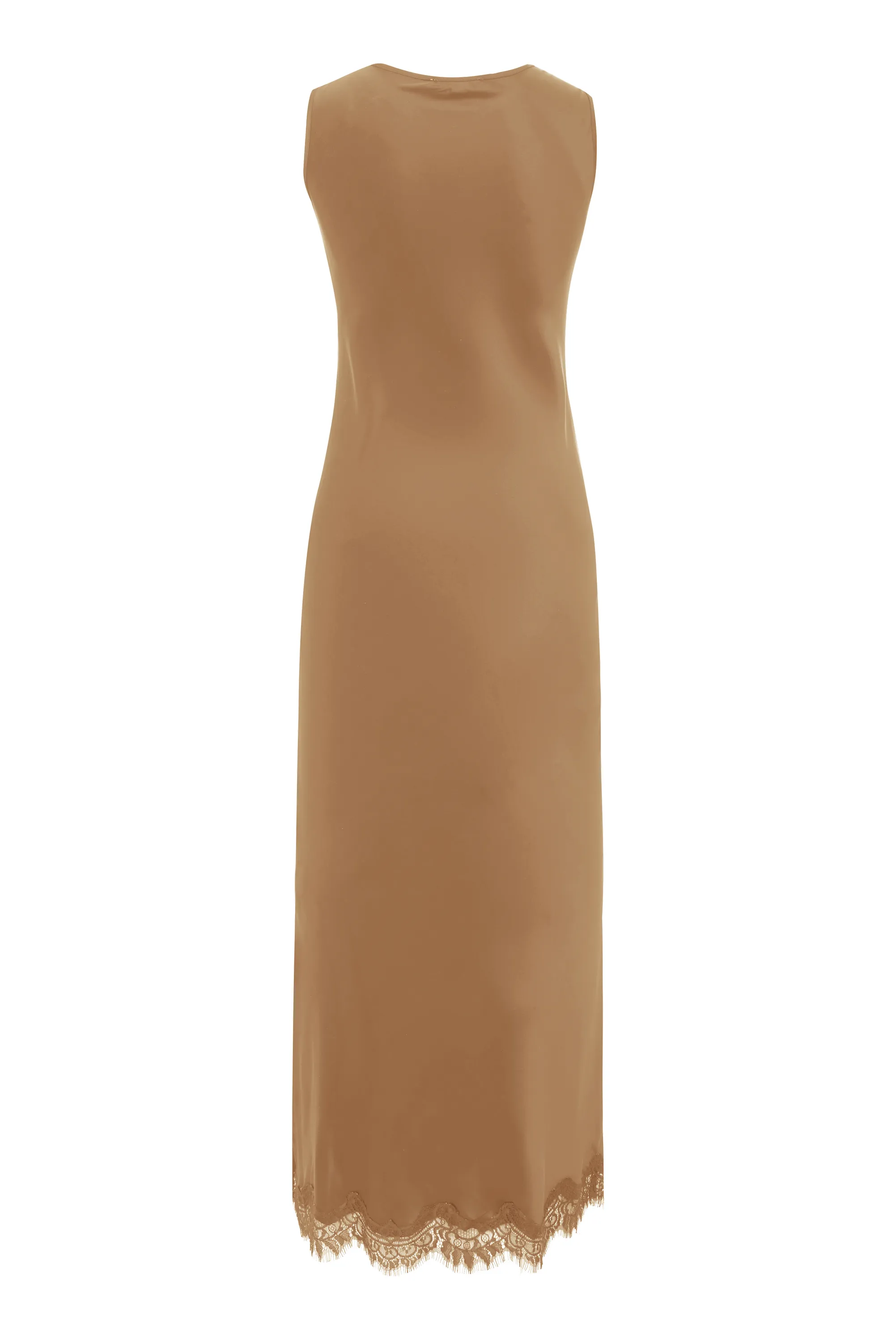 Luna Sleeveless Long Bias Dress - Dune Sand