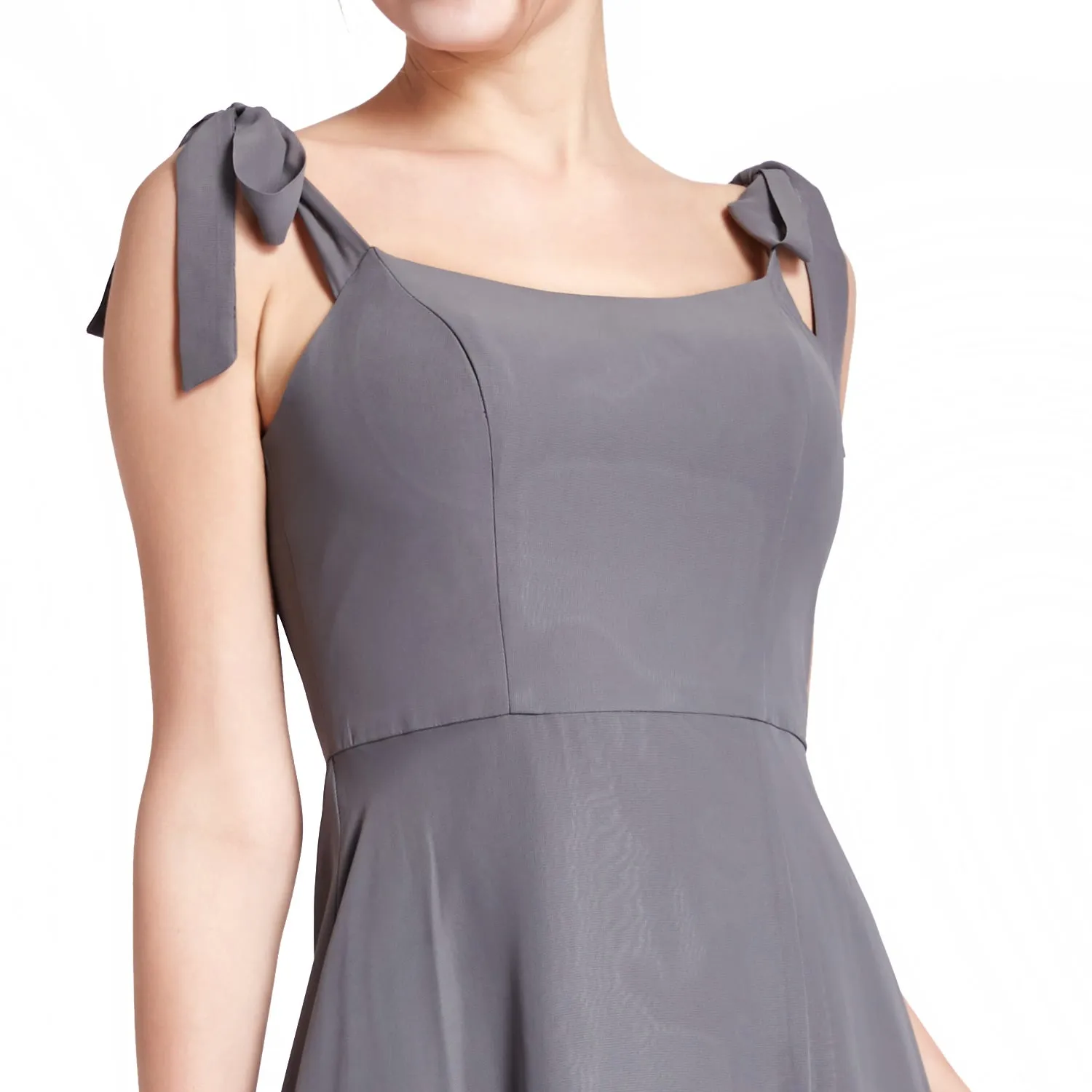 MACloth Women Chiffon aline Long Lovely Wedding Party Bridesmaid Dresses